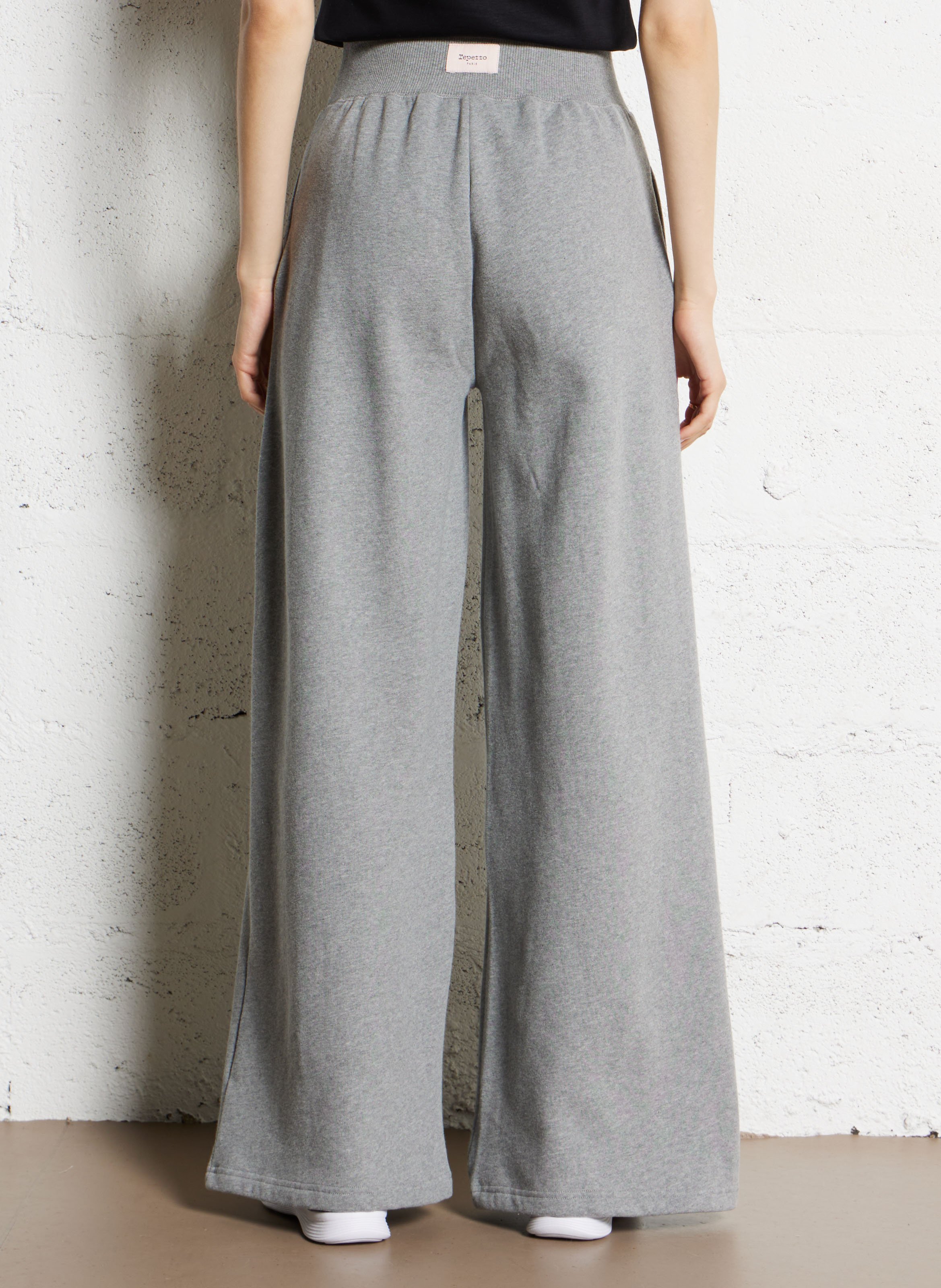 Pantalon large en coton mélangé REPETTO Gris