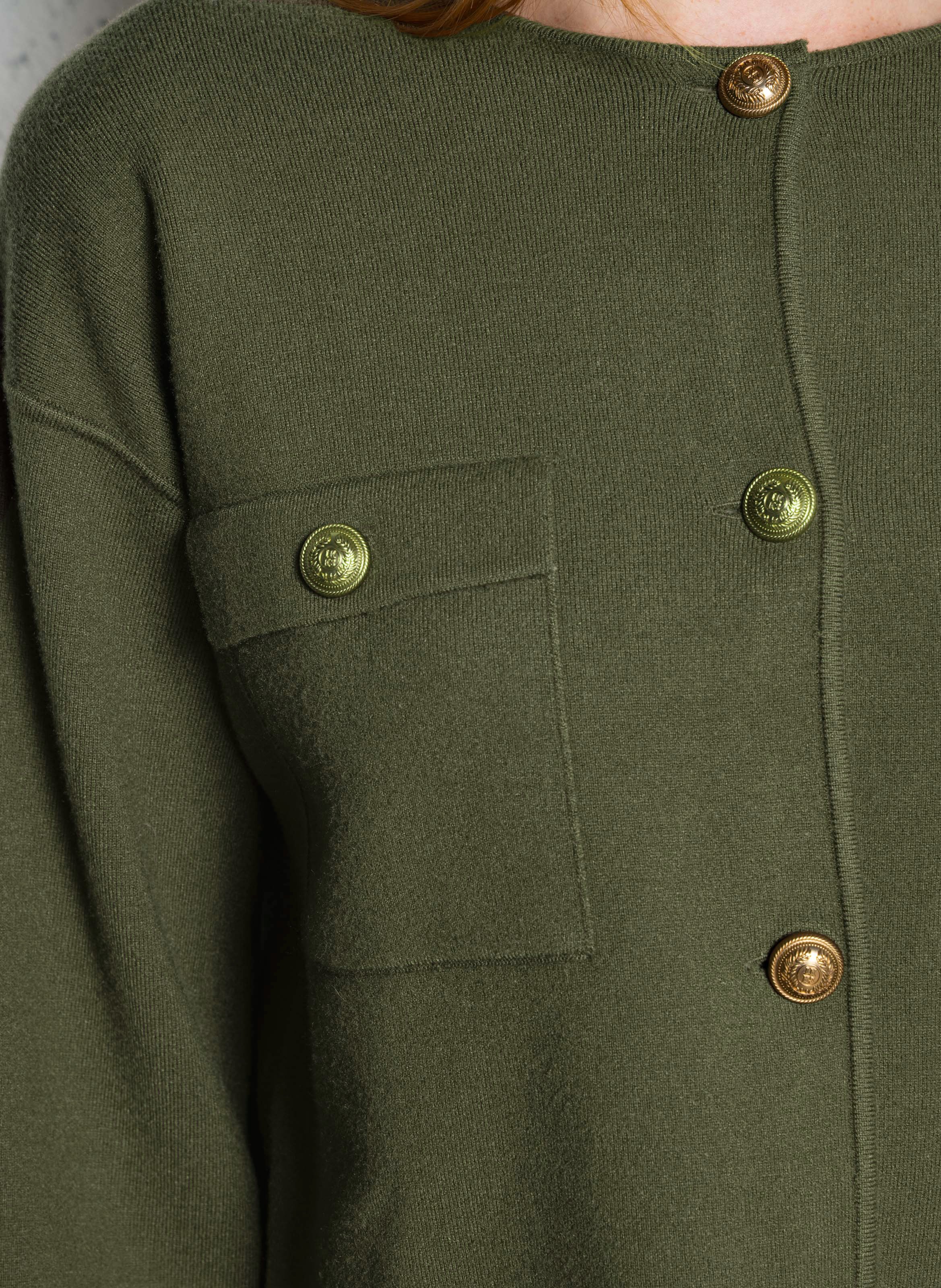 Cardigan oversize col rond IKKS Kaki