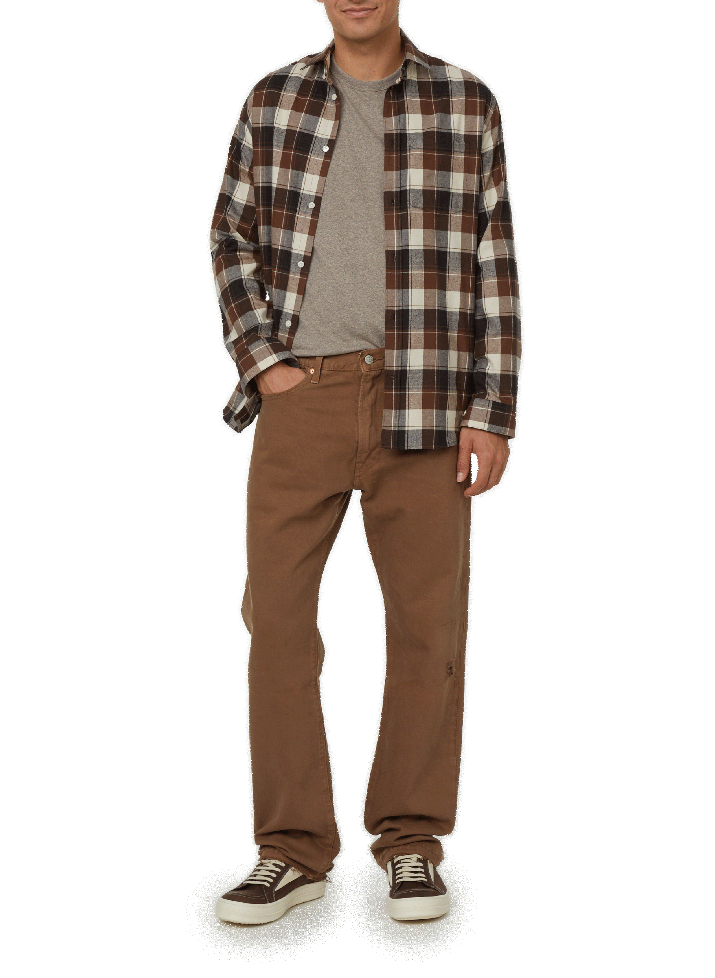 Chemise à carreaux en coton AU PRINTEMPS PARIS Multicolore