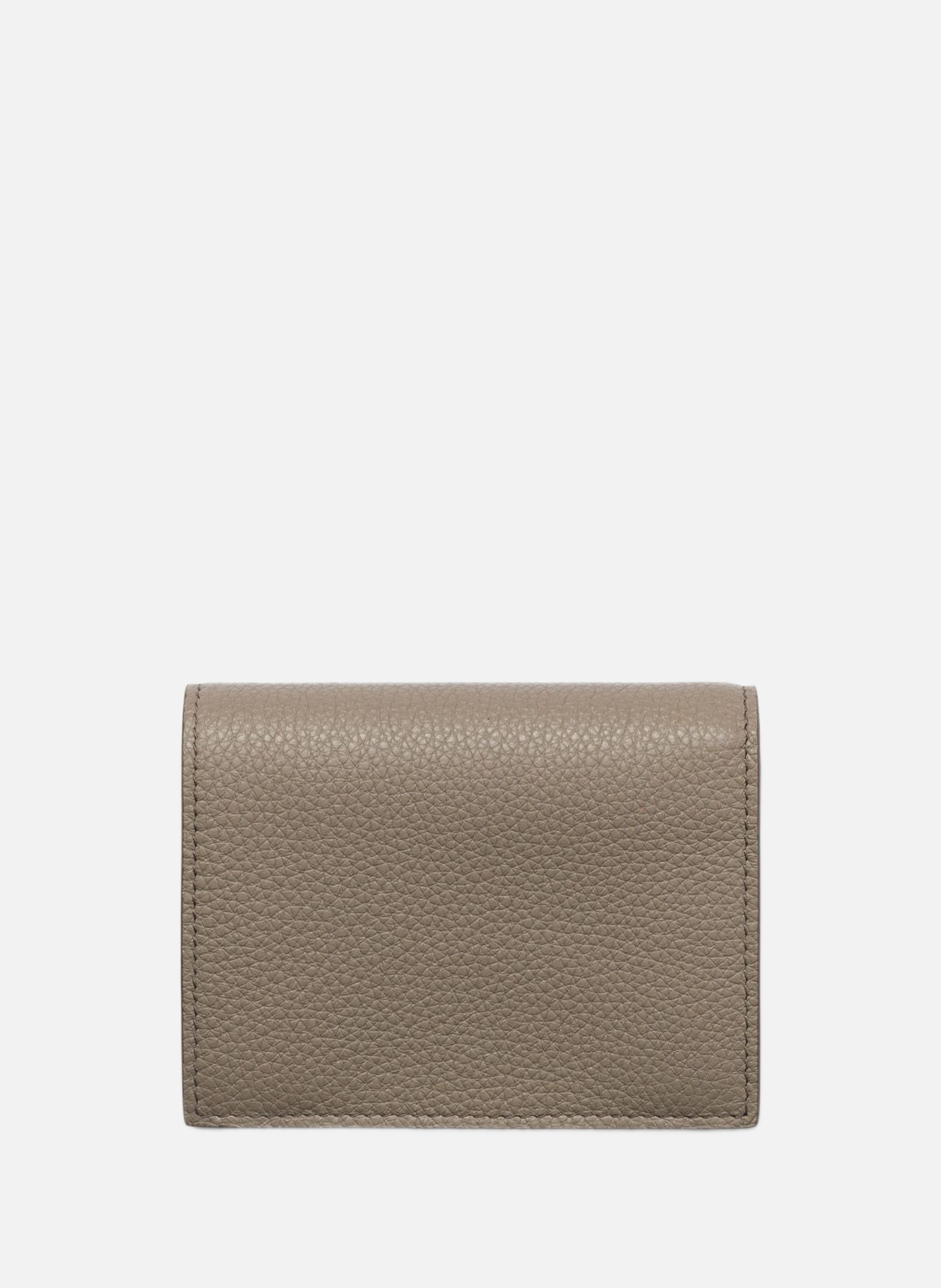Petit portefeuille en cuir PRADA Gris