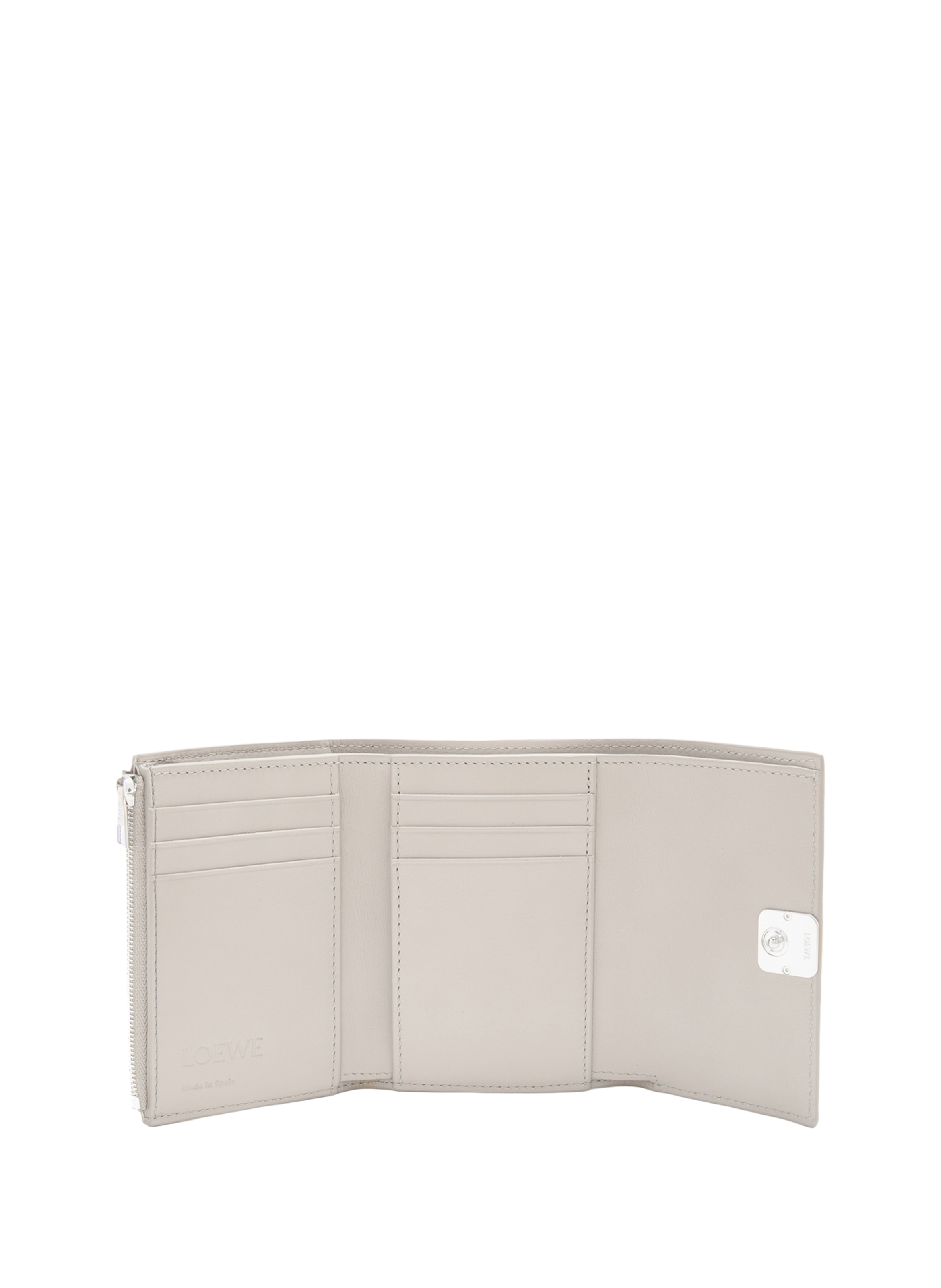 Grained calfskin vertical wallet LOEWE Grey