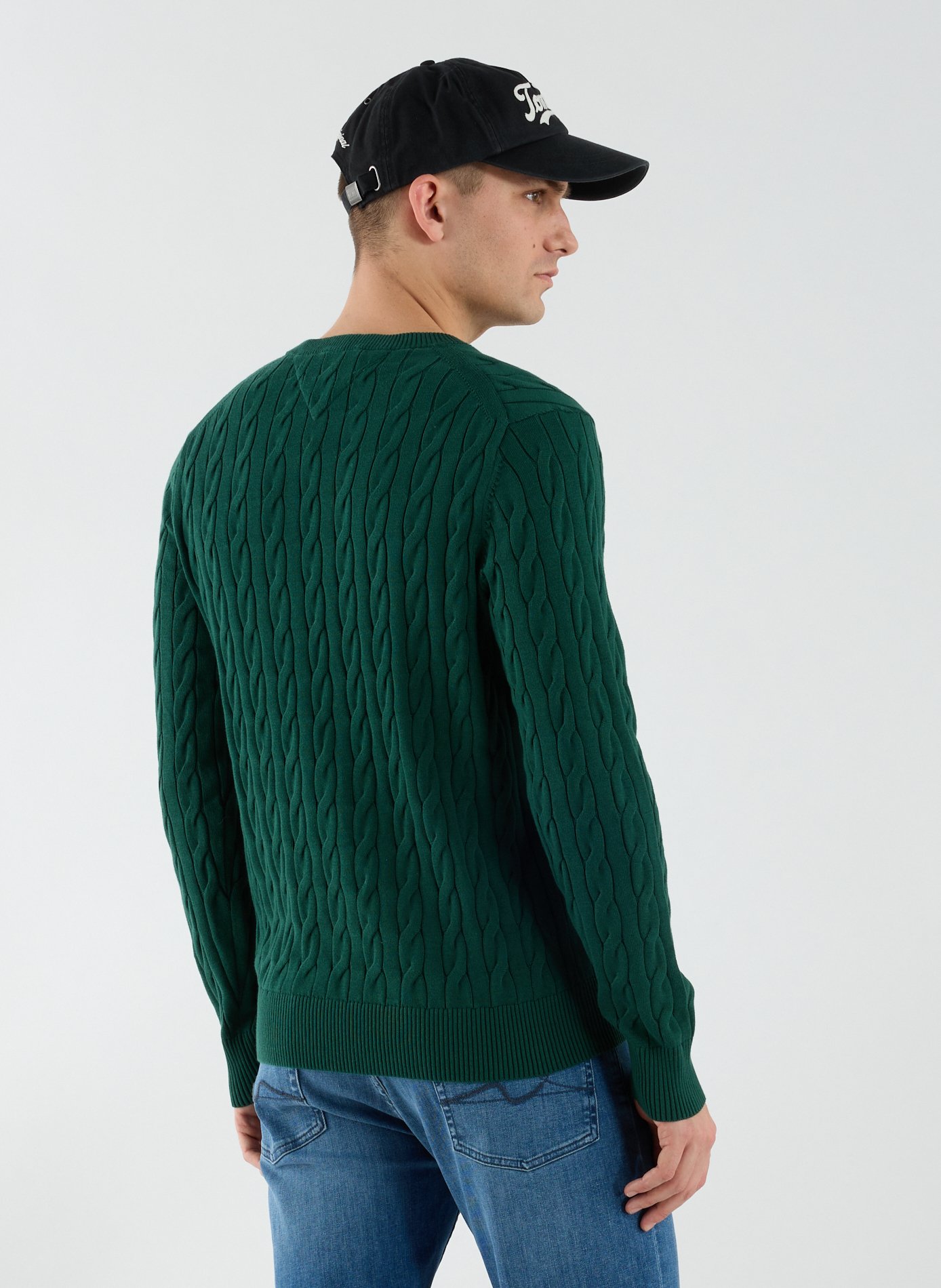 Cable knit jumper TOMMY HILFIGER Green