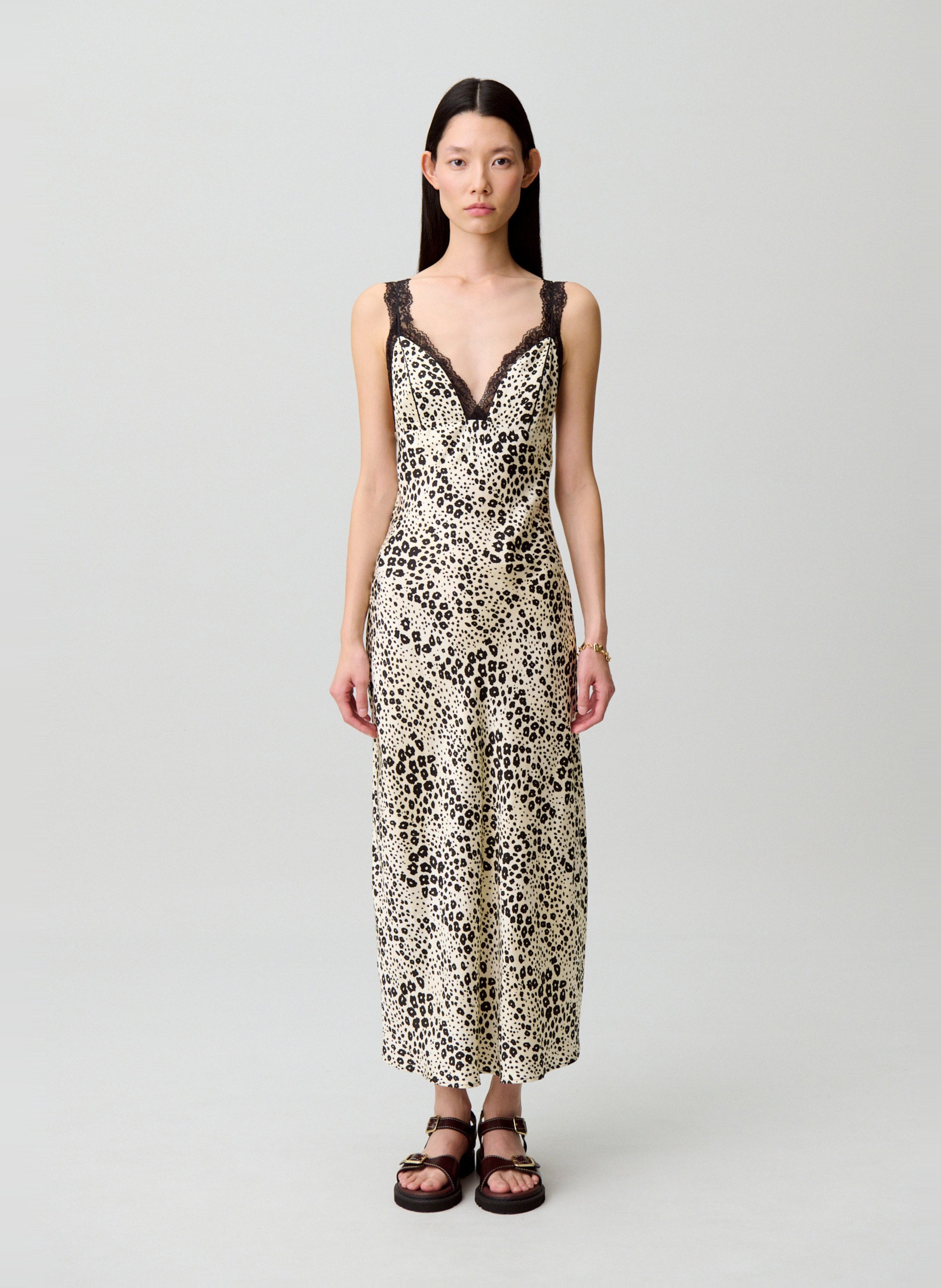 Robe longue col v CLAUDIE PIERLOT Multicolore