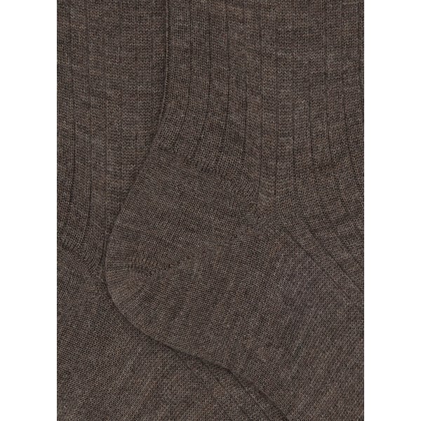 Dore Dore Chaussettes Hautes En Laine Mélangée In Brown