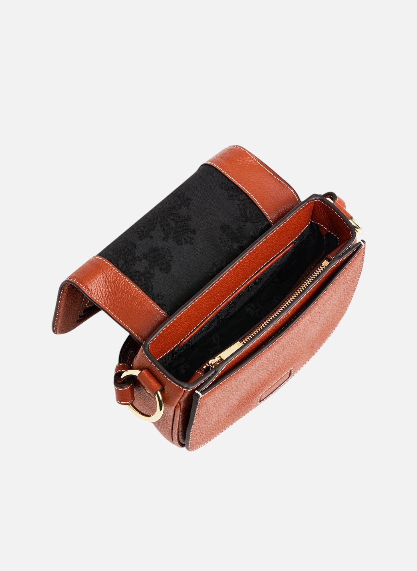 Petit sac bandoulière ella en cuir grainé LE TANNEUR Marron