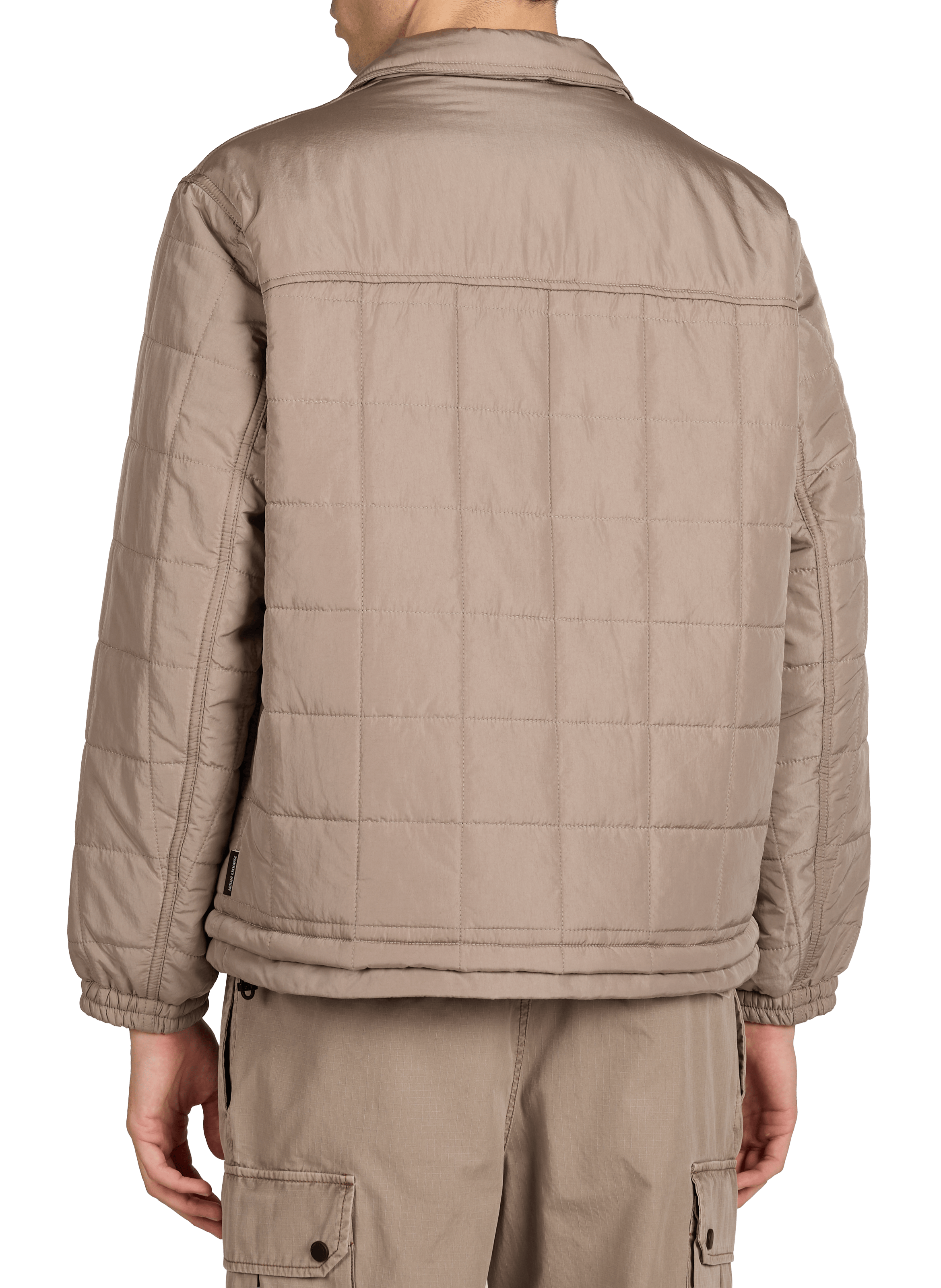 Blouson droit matelassé à col classique ARMANI EXCHANGE Beige