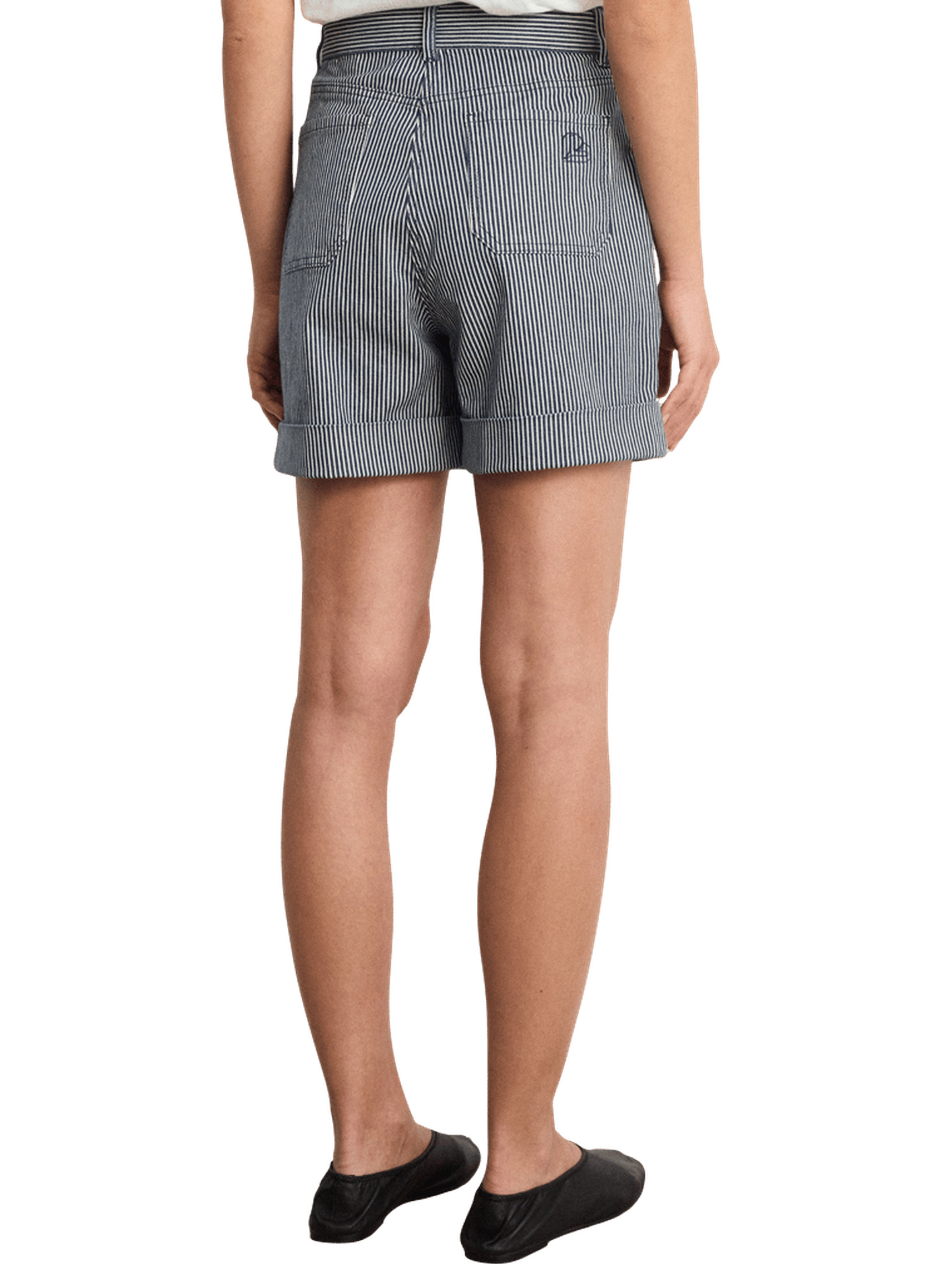 Short en denim à rayures - betina PABLO Bleu