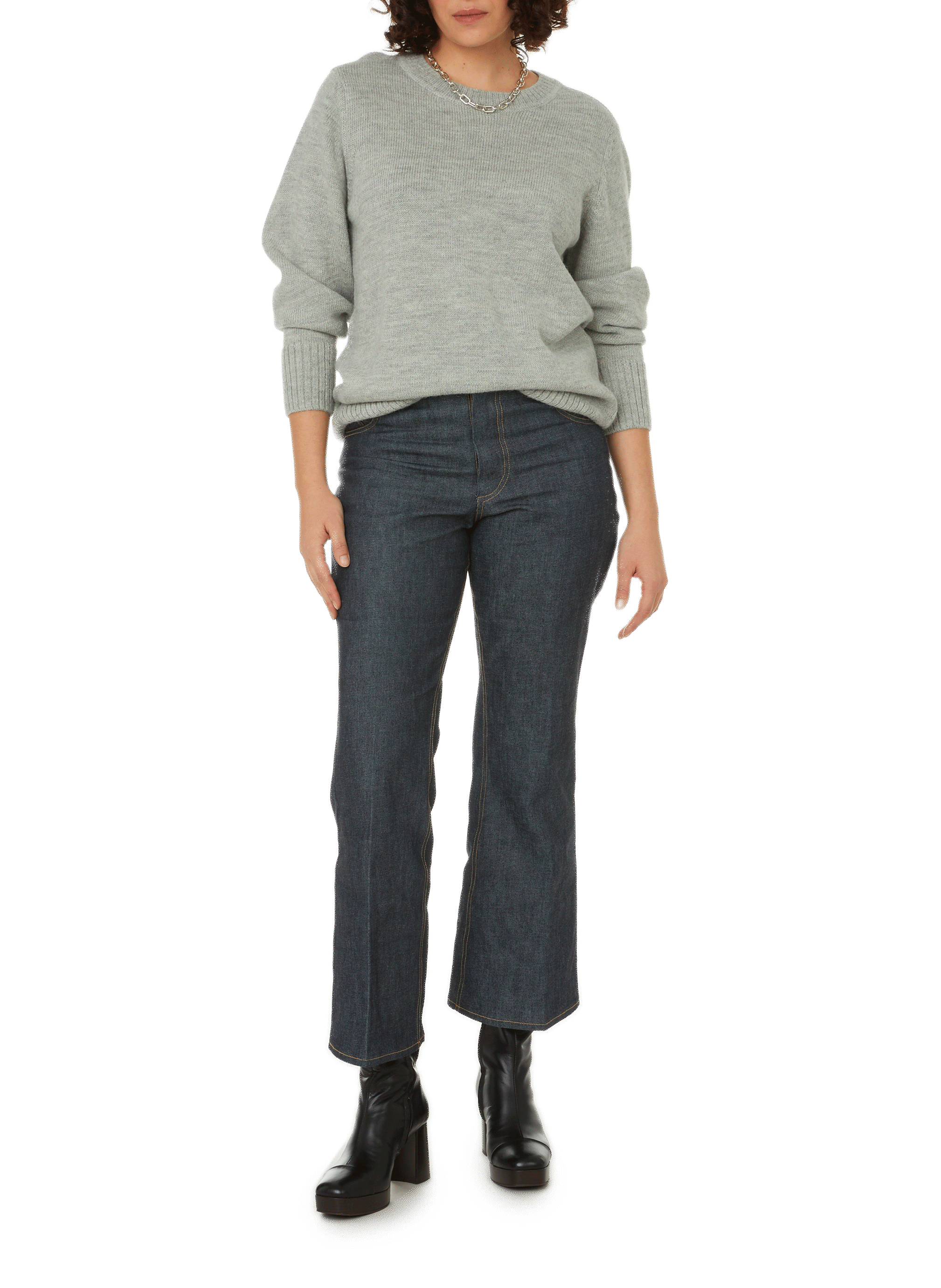 Oversized knitted jumper CAES Grey