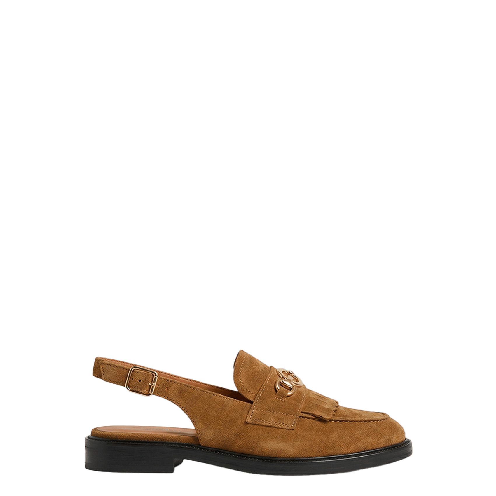 Mocassins suédés à franges Delphy JONAK Marron