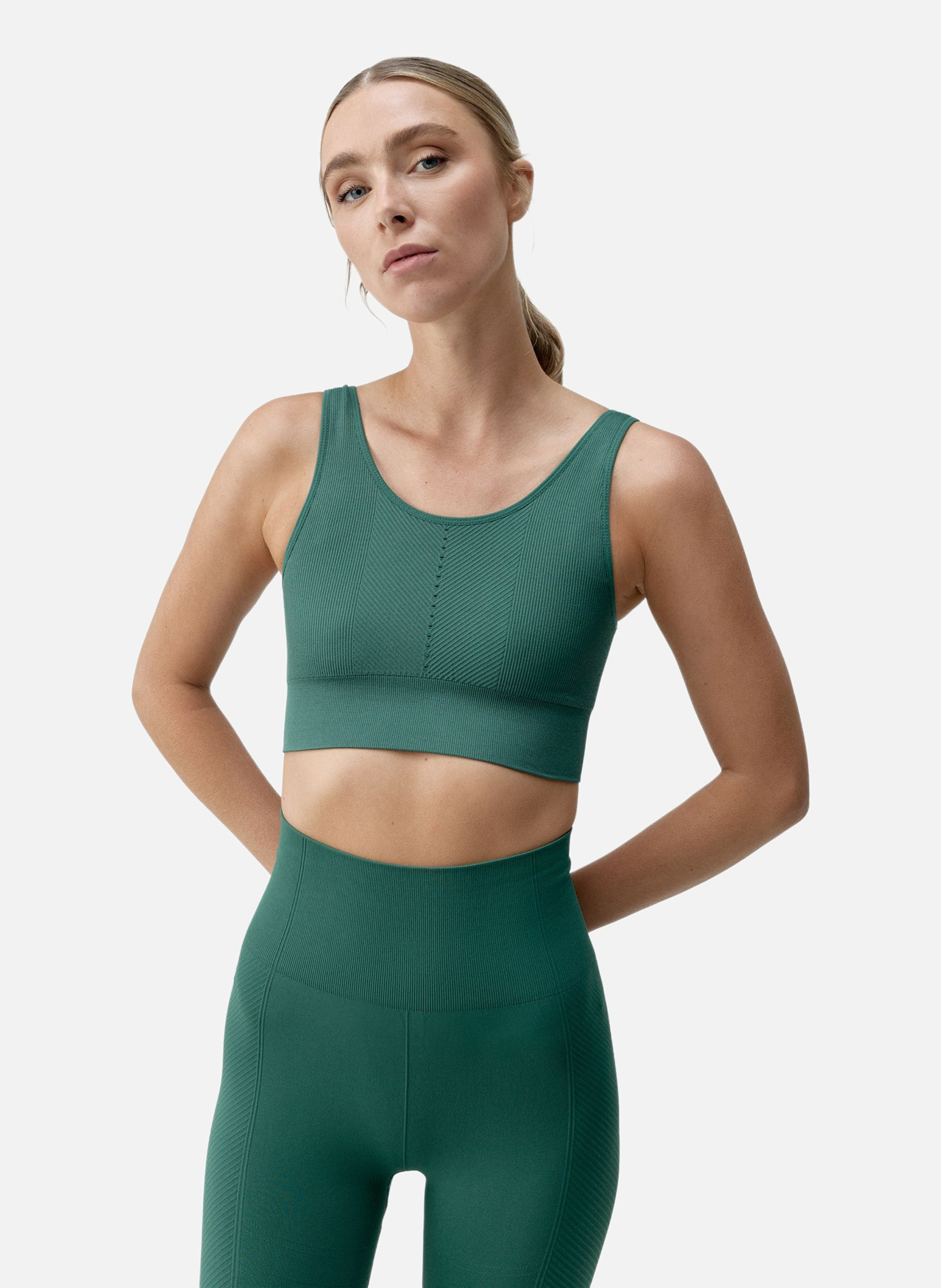 Brassière de Sport Seamless Fixation Moyenne NAISHA BORN LIVING YOGA Kaki