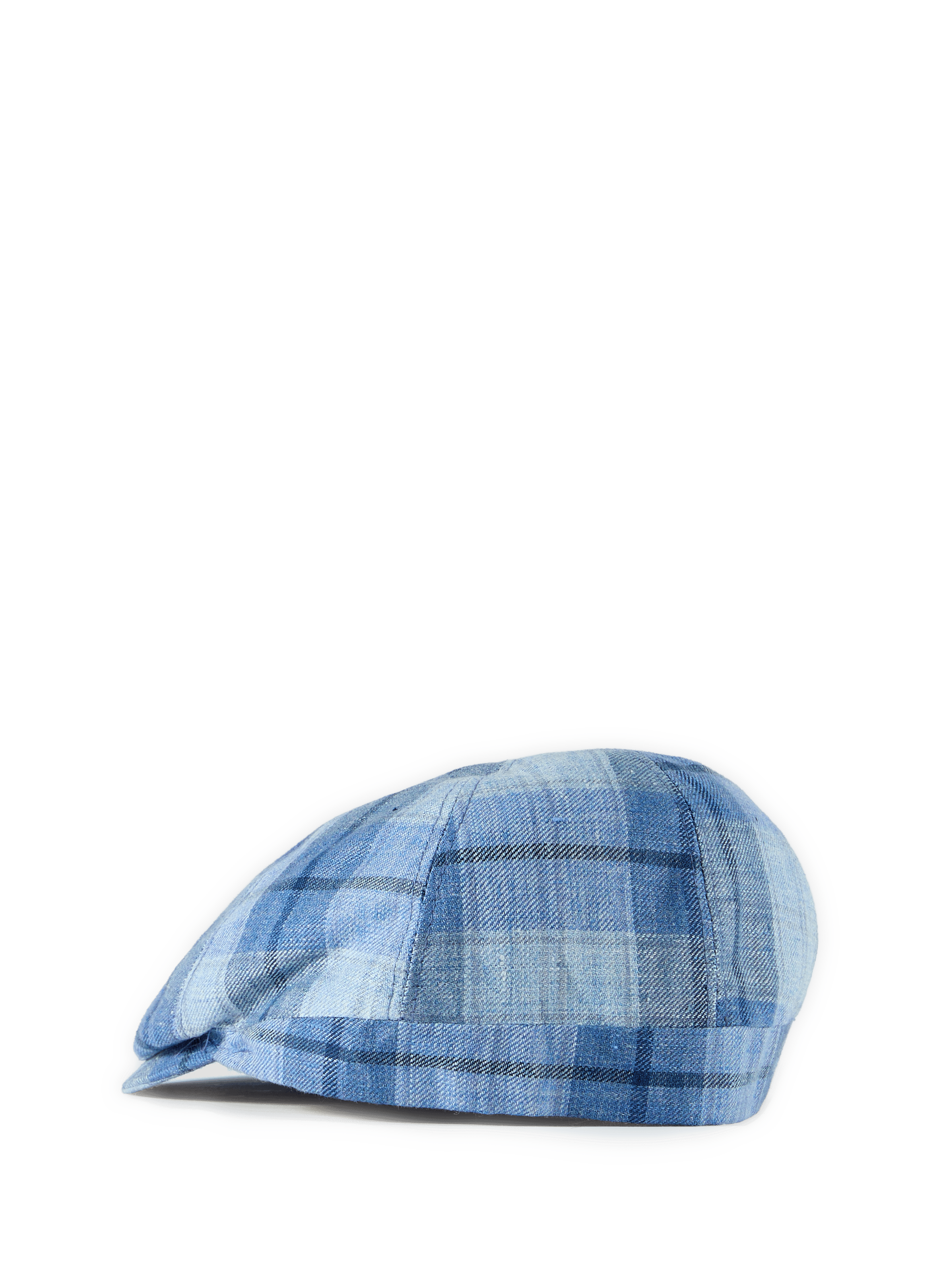 Boina a cuadros de lino SAISON 1865 Azul