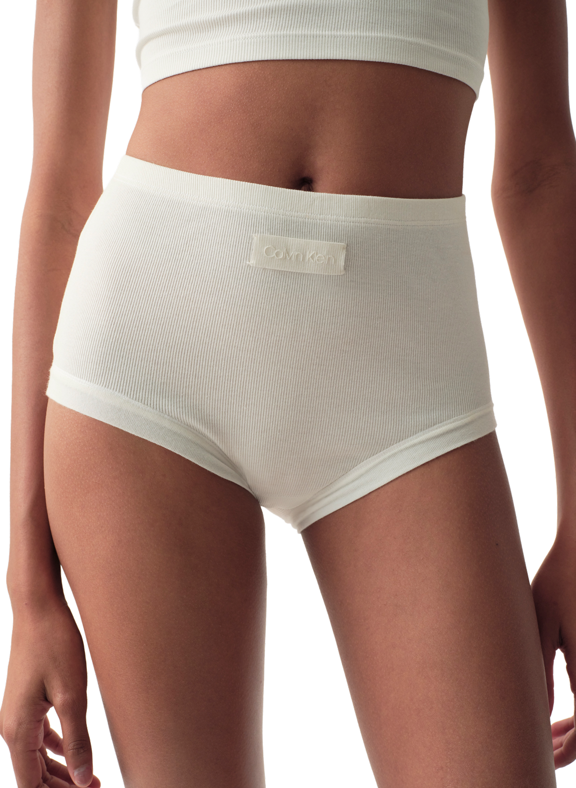 High-waisted Tyra blended cotton culottes CALVIN KLEIN COLLECTION White