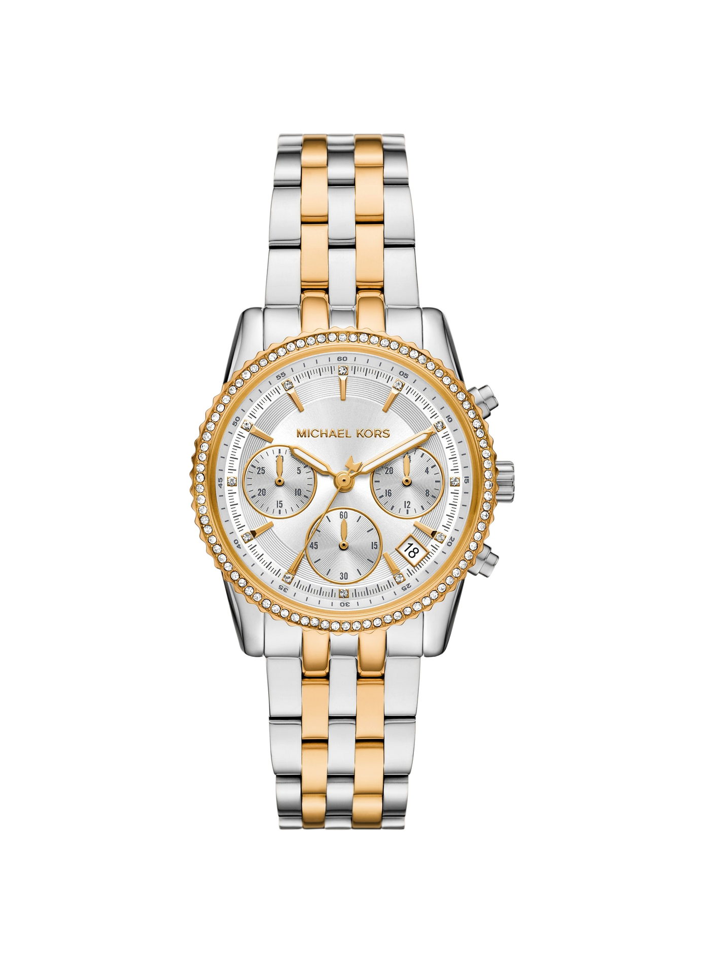 Montre quartz Mini Bryant en acier inoxydable MICHAEL KORS MONTRES Blanc