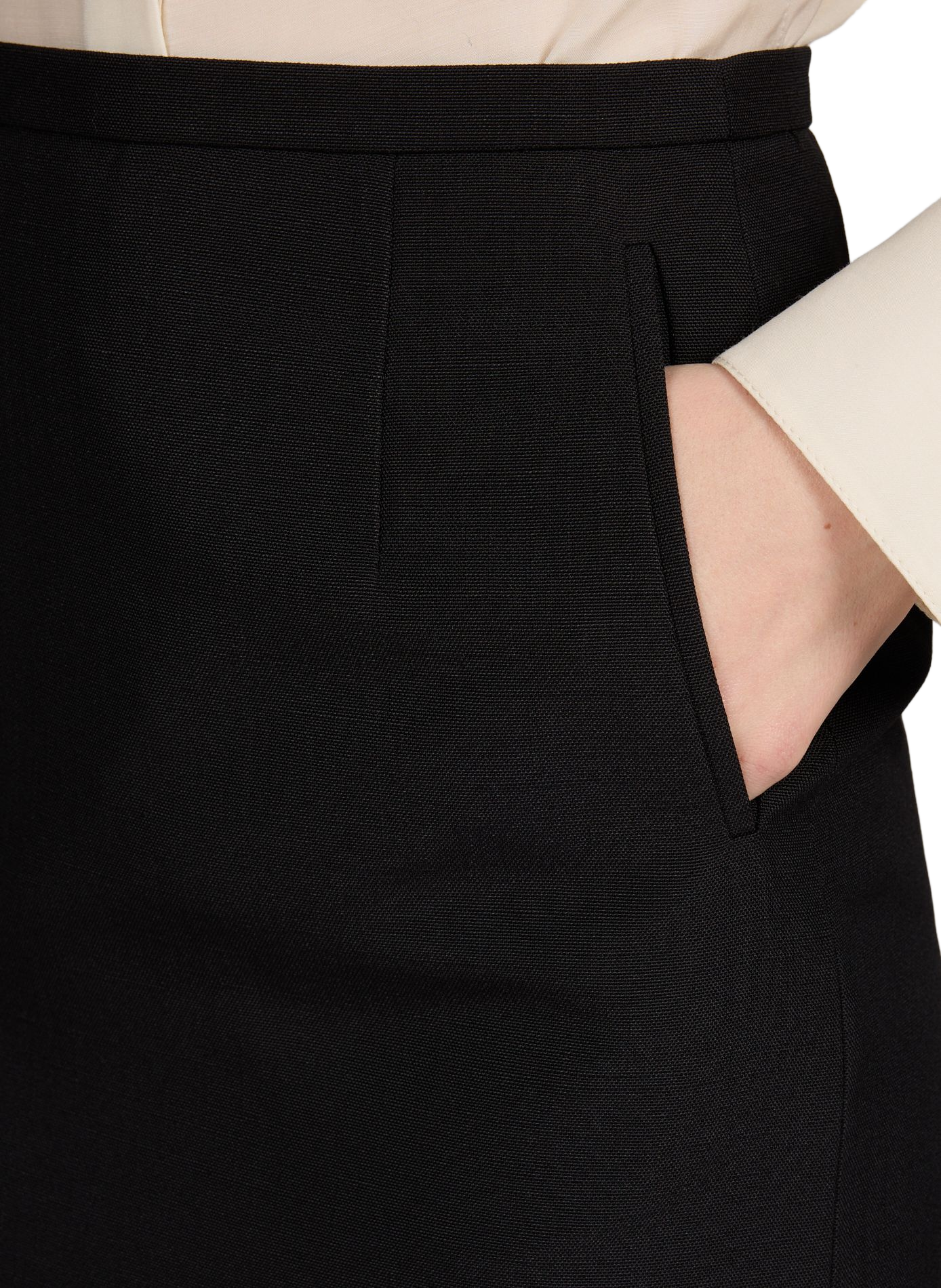 Gonna diritta con fodera SANDBEIGE Nero