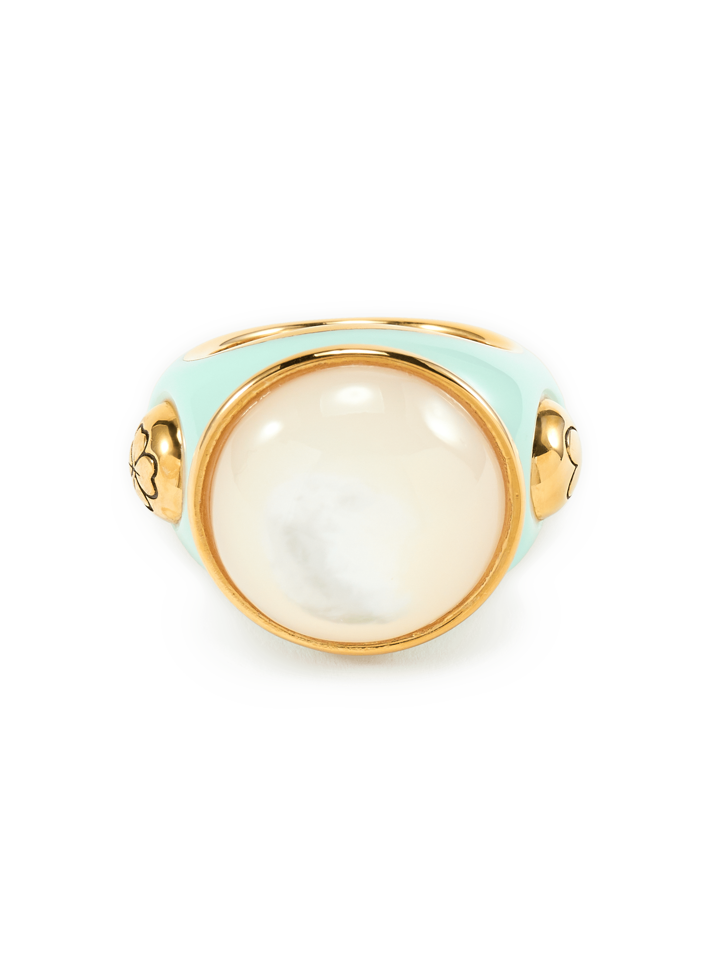 Dysie ring in brass and gold plated AURELIE BIDERMANN Blue