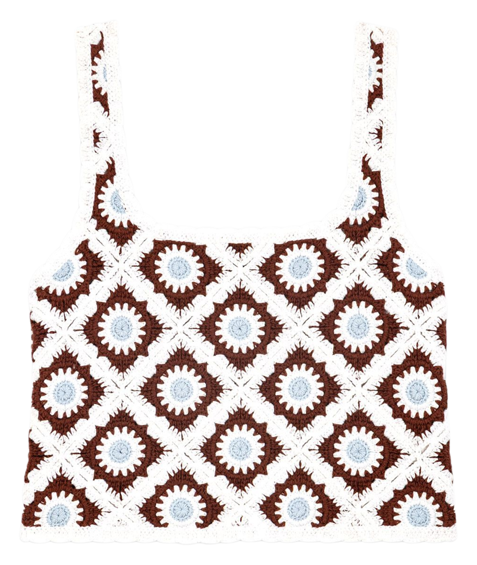 Top court en crochet MAJE Marron