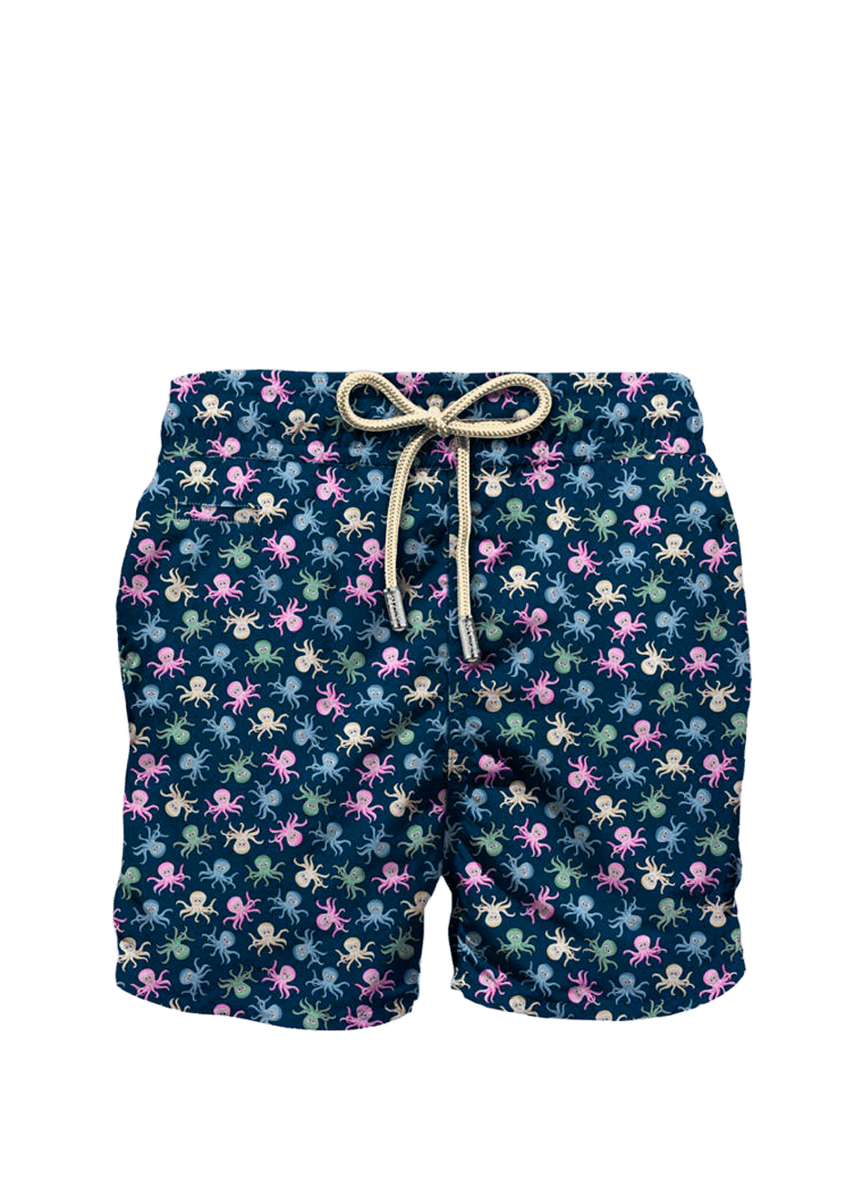 Short de bain imprimé Light Fantasy MC2 SAINT BARTH Bleu