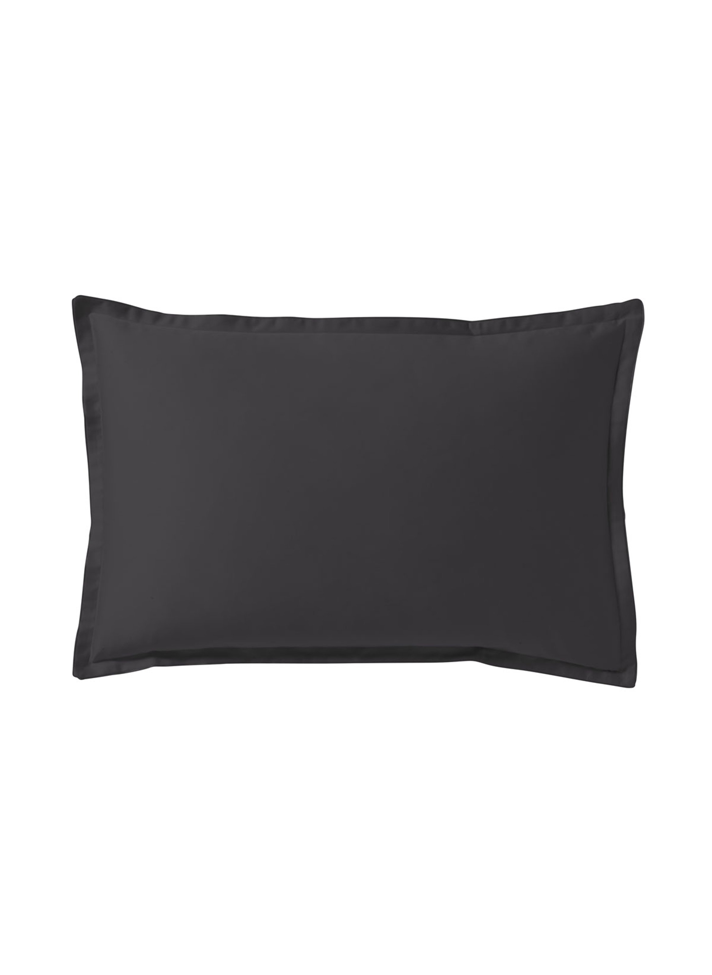 Parure de lit unie en satin de coton bio, taies rectangles, teophile ALEXANDRE TURPAULT Noir