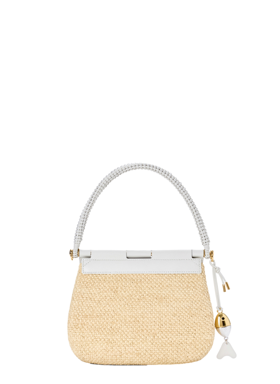 Medium Pescador bag in raffia and calf leather LOEWE Beige