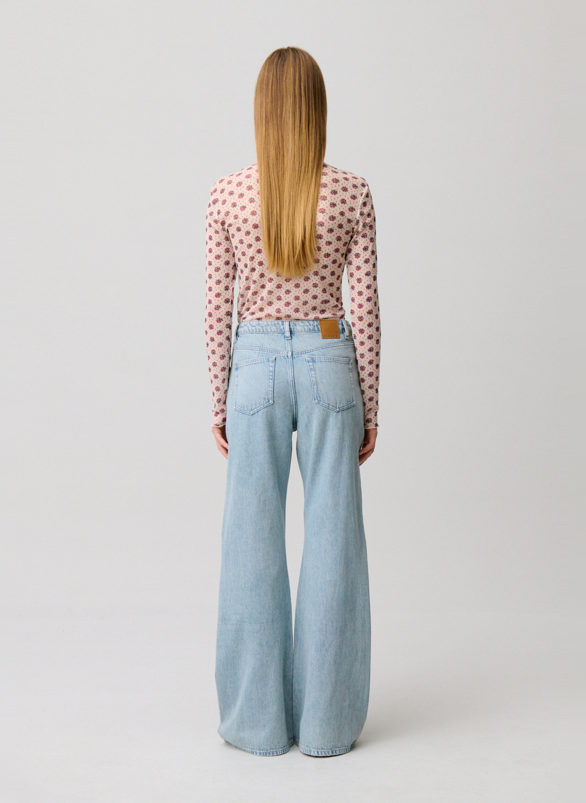 Jean flare en coton CLAUDIE PIERLOT Bleu