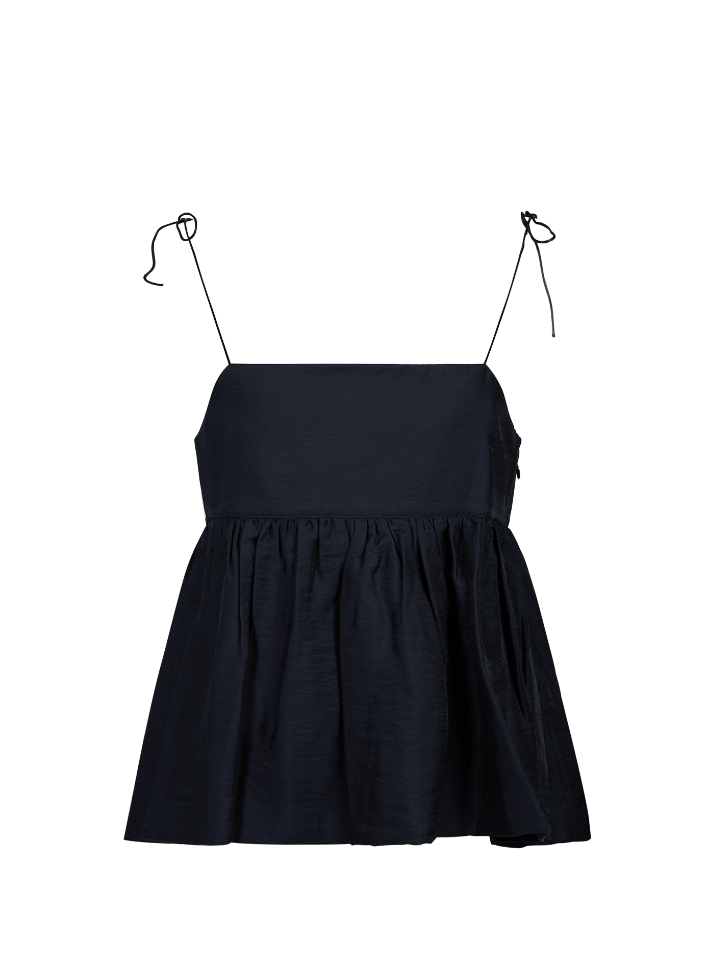 Mouwloze top met dunne bandjes. DUNST Blauw