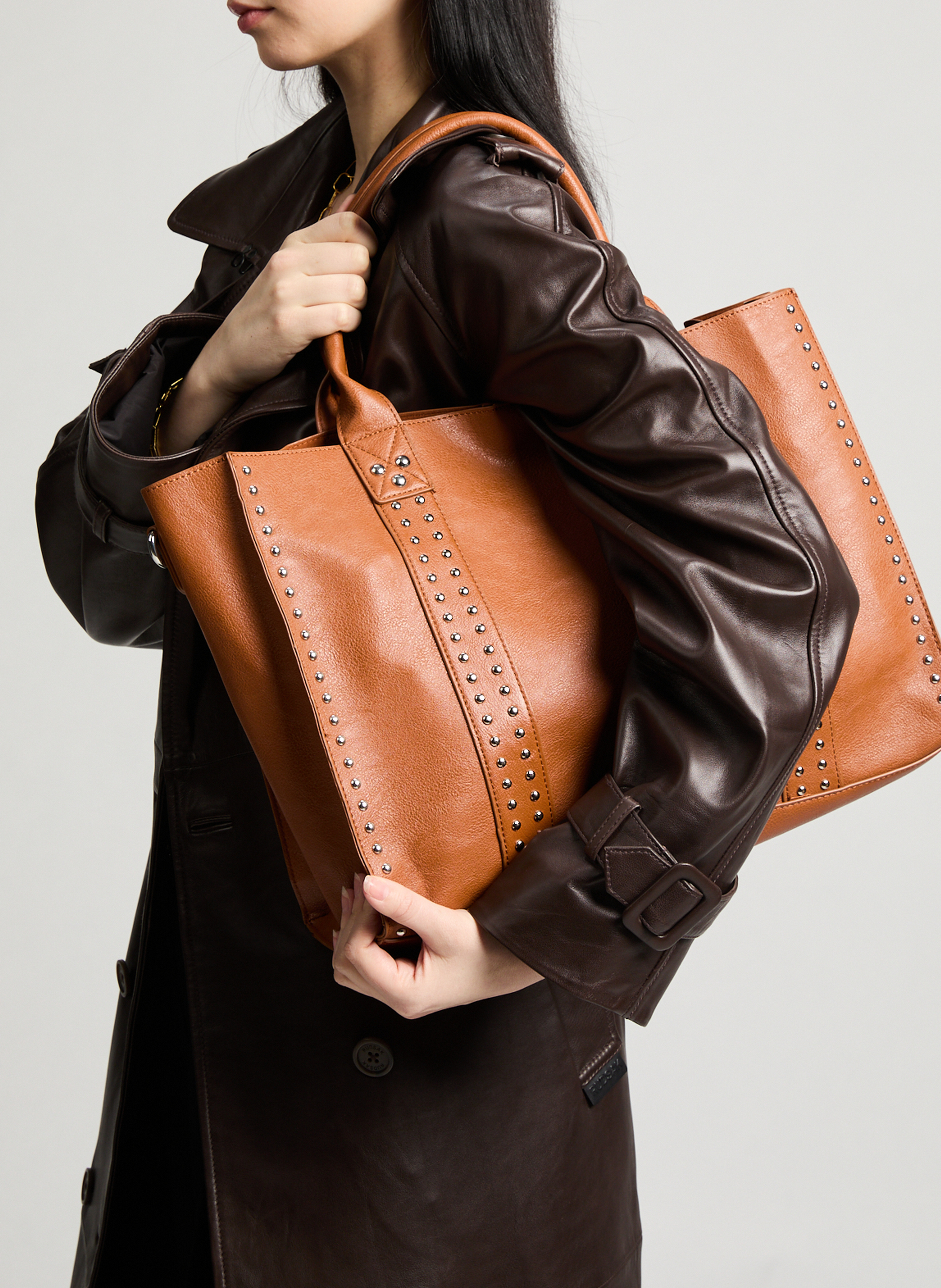 Tote bag AU PRINTEMPS PARIS Brown