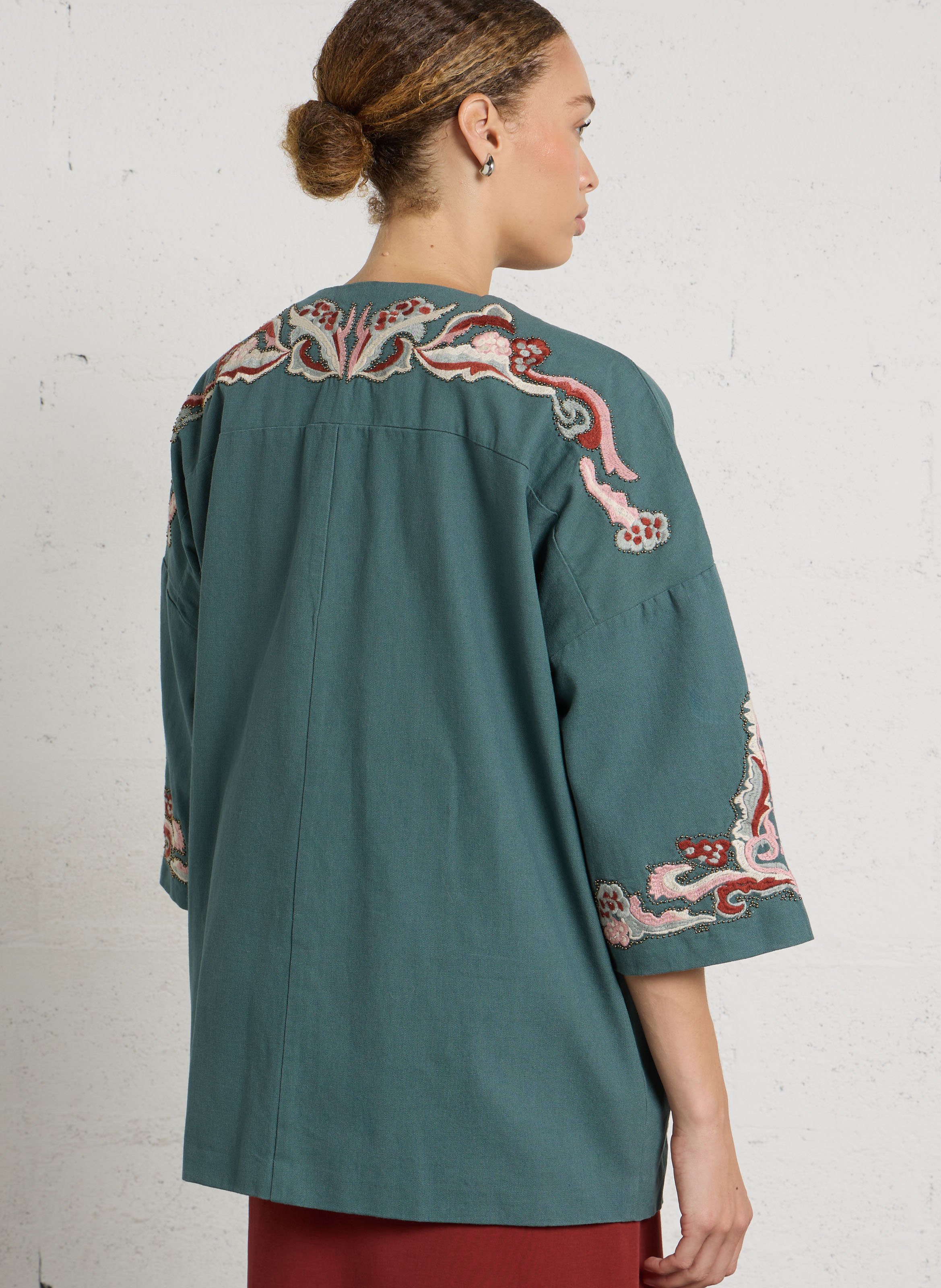 Veste kimono en coton nouria MAISON 123 Bleu