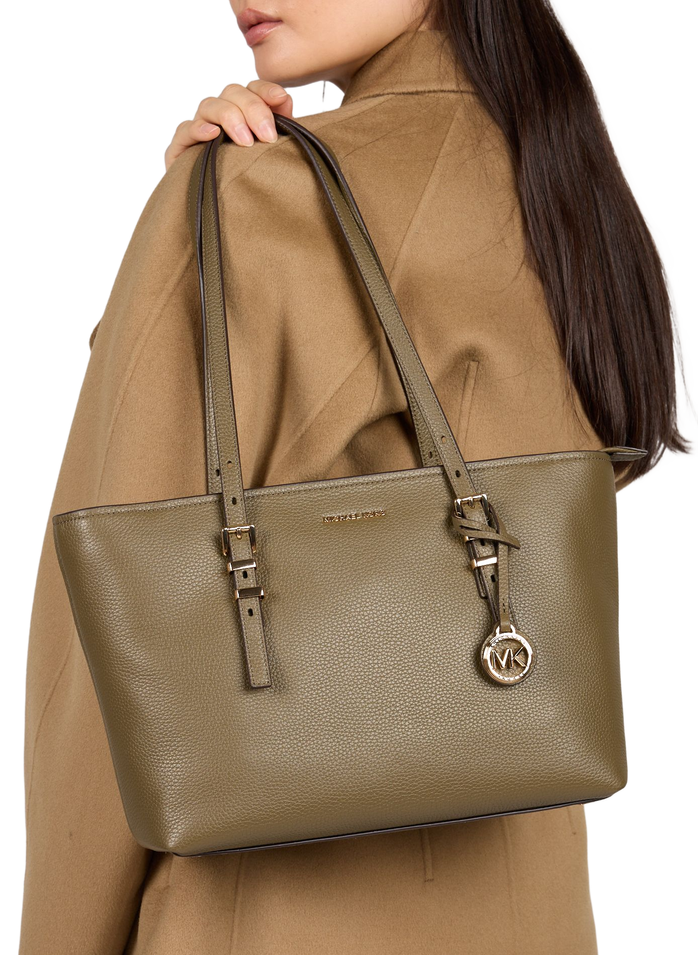 Quinn leather tote bag MICHAEL KORS Brown