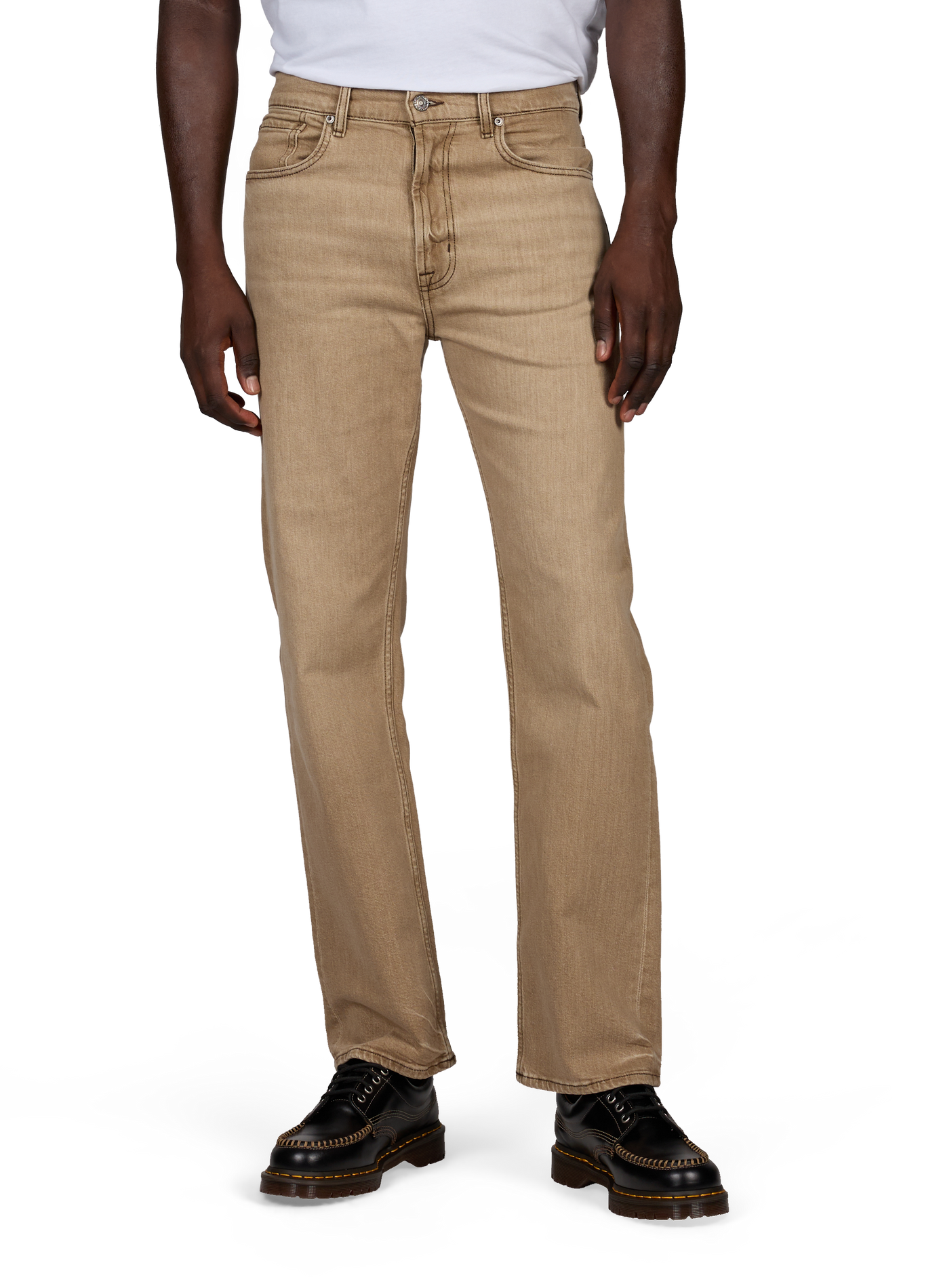 Jeans Easy Straight en coton mélangé | Marron 7 FOR ALL MANKIND Homme