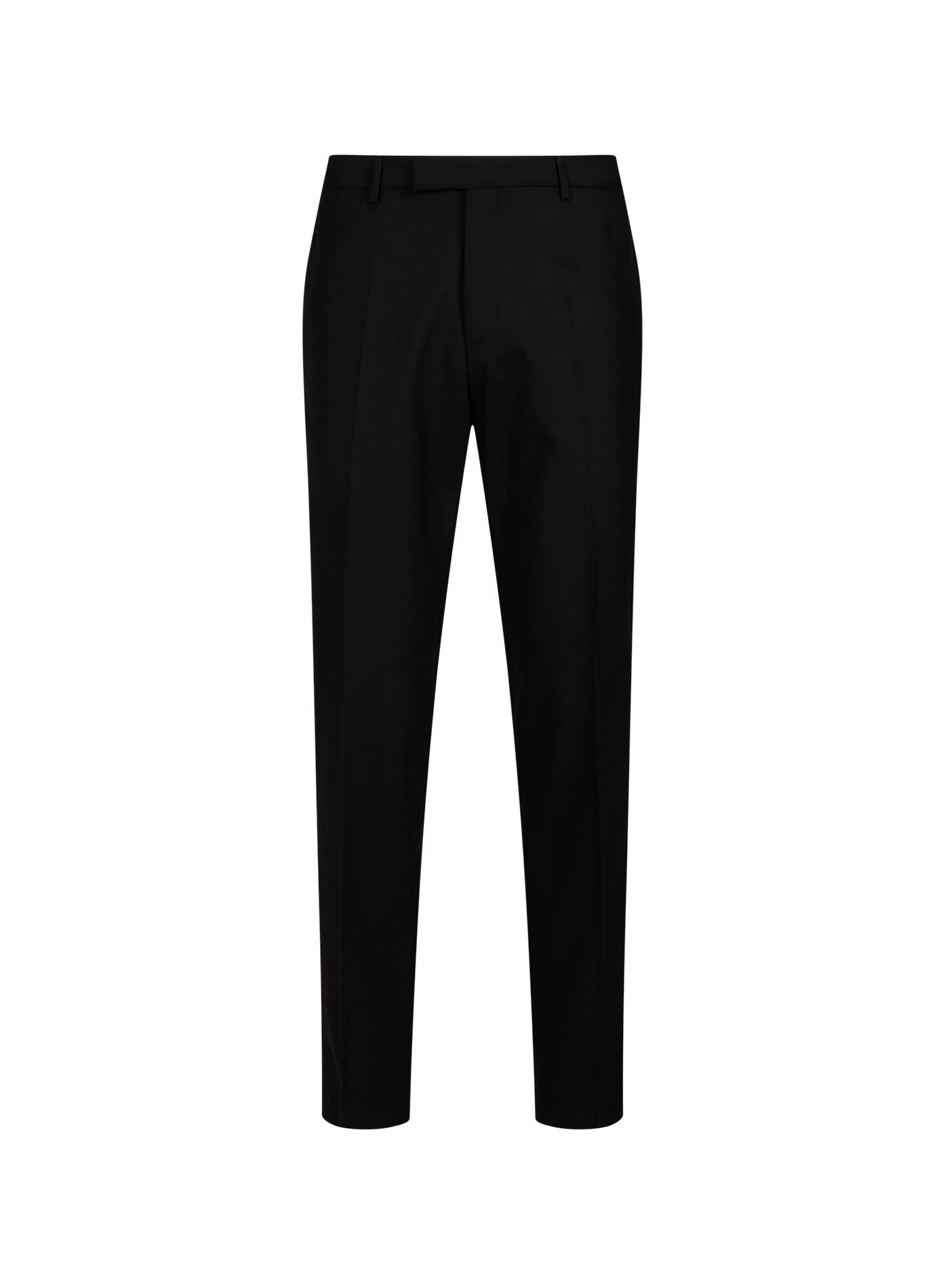Broek in effen gemengde scheerwol PIERRE CARDIN Zwart