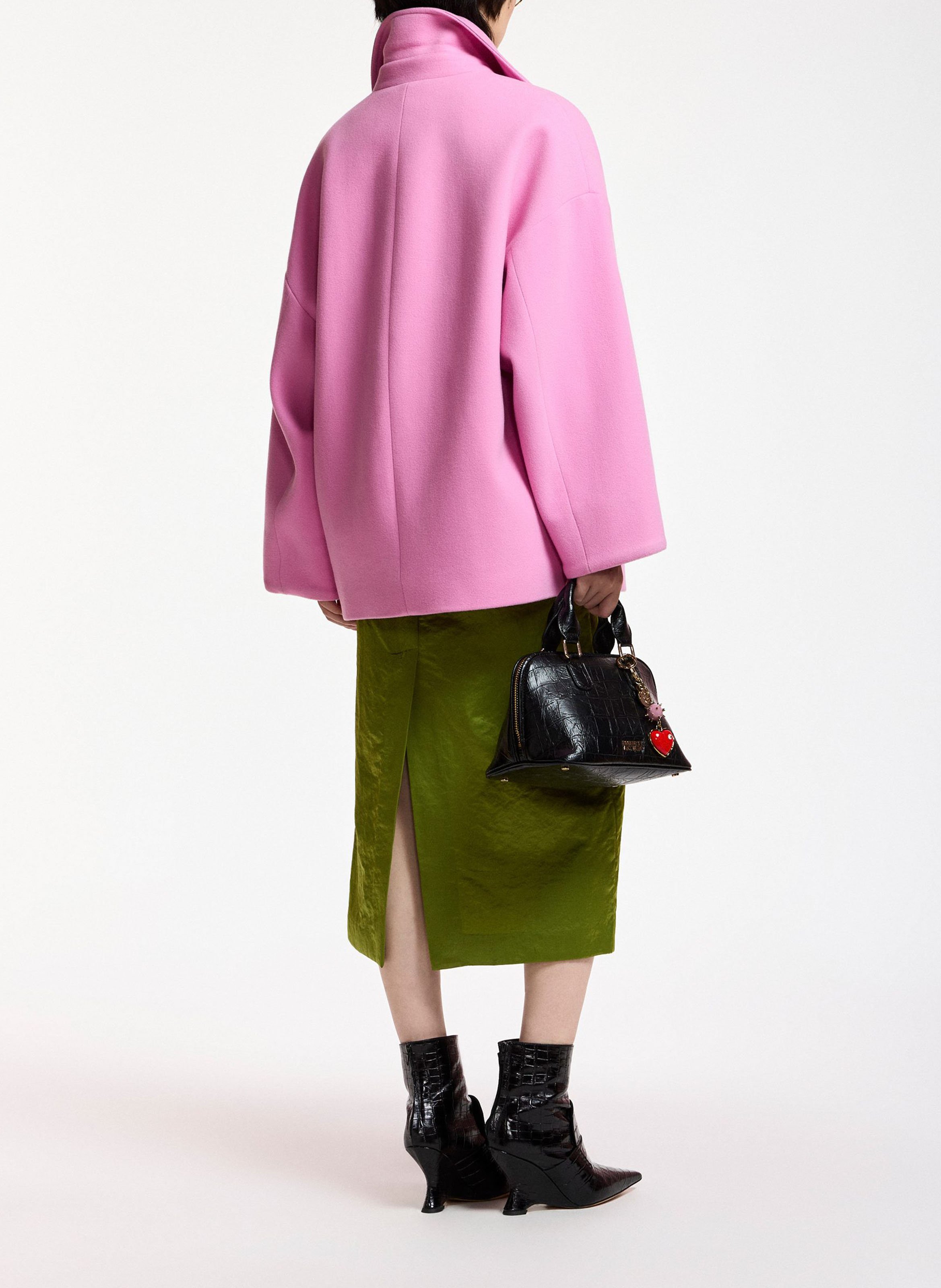 Manteau col taileur en laine kidney ESSENTIEL ANTWERP Rose