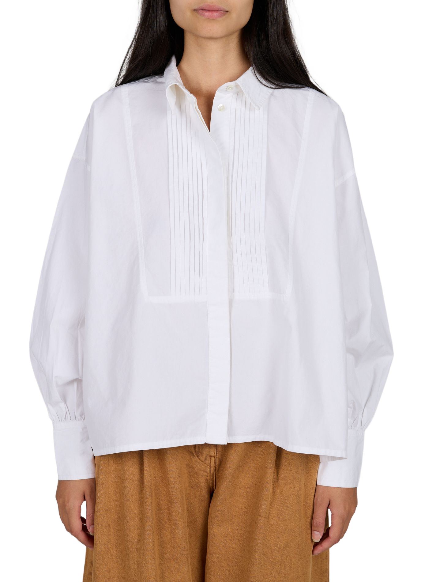 Oversize Hemd KELIA P1727 aus Baumwolle BELLEROSE Weiss