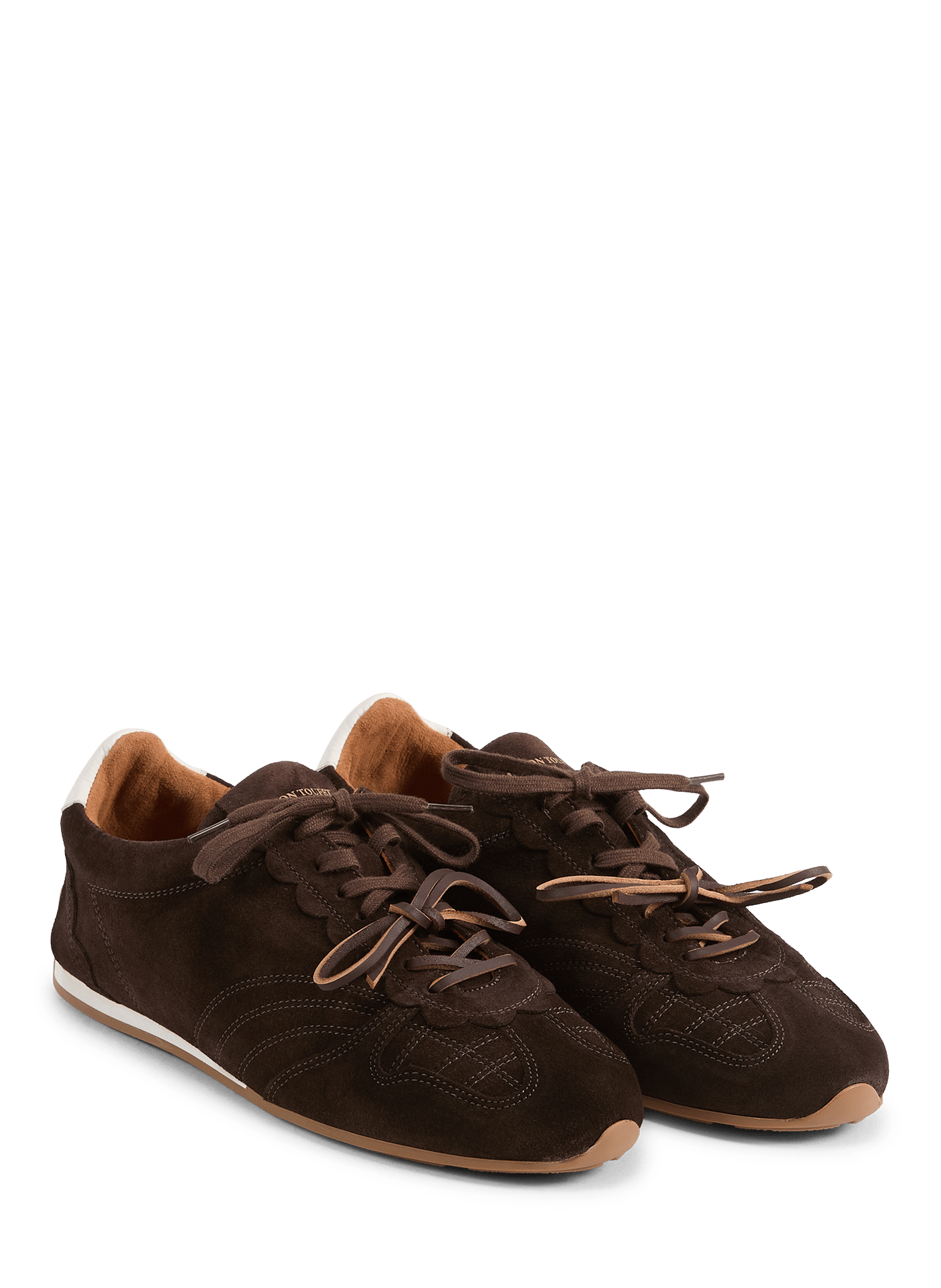Baskets basses JULIETTE en cuir velours | Marron MAISON TOUFET Femme