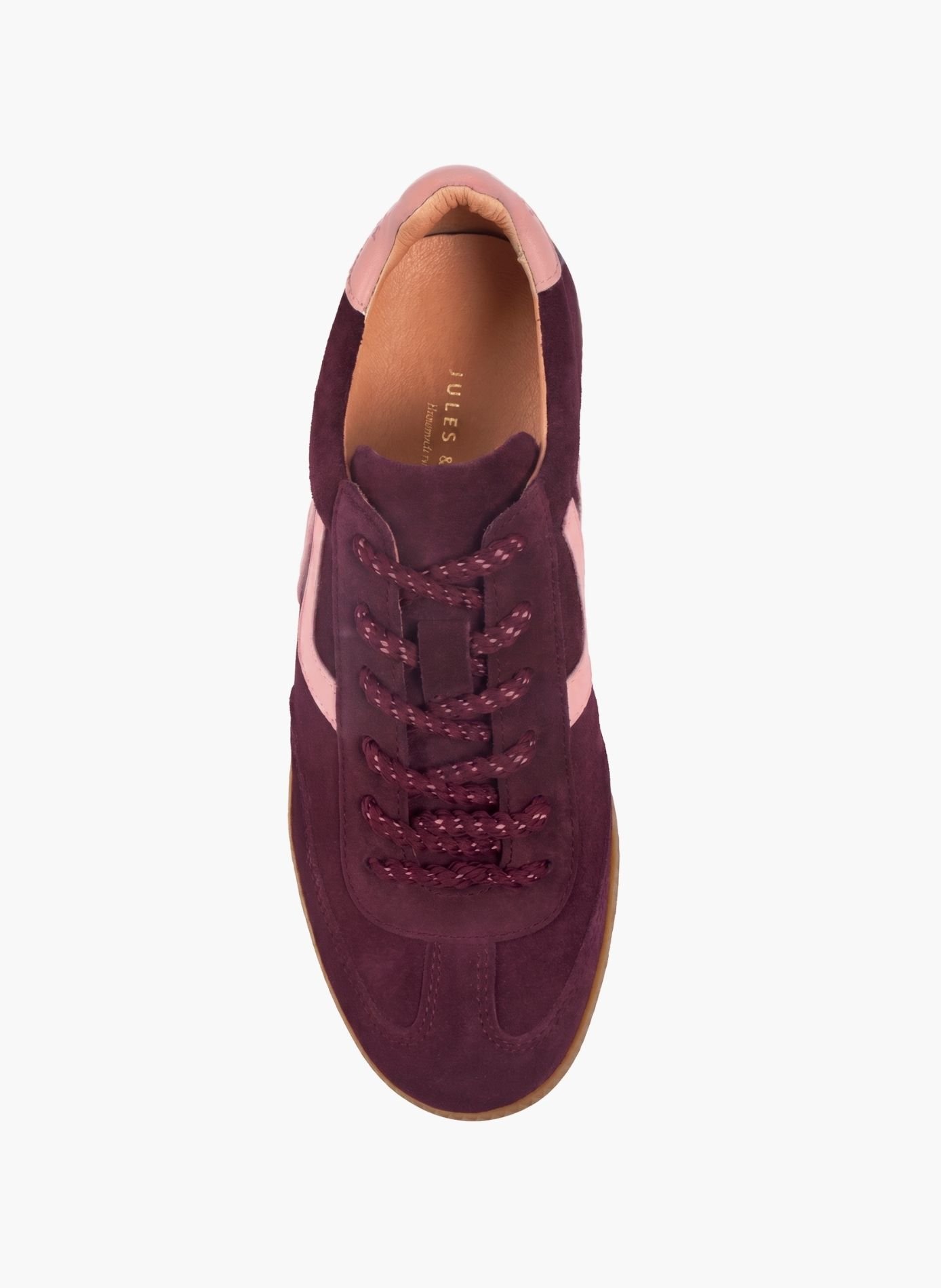 Baskets ninon cuir JULES & JENN Rouge