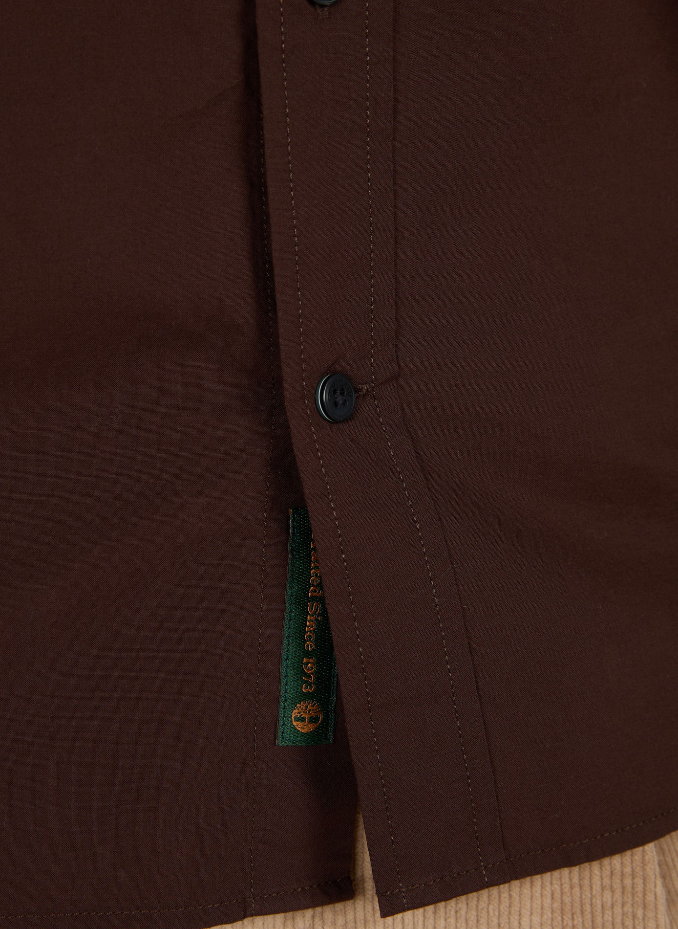 Chemise slim en coton TIMBERLAND Marron