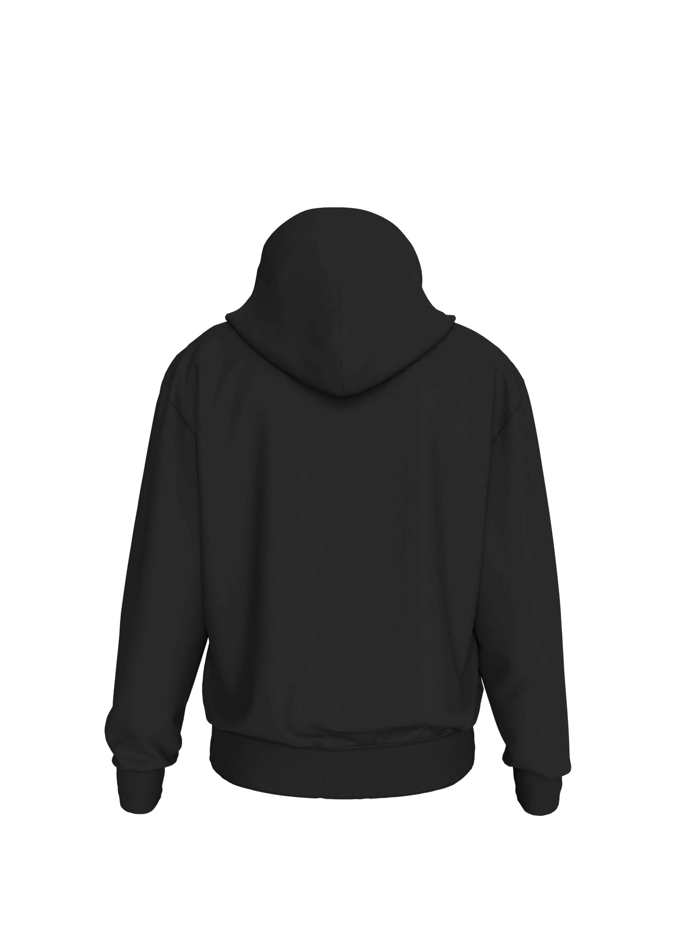 Gerader Kapuzenpullover aus Baumwollmischung CALVIN KLEIN Schwarz
