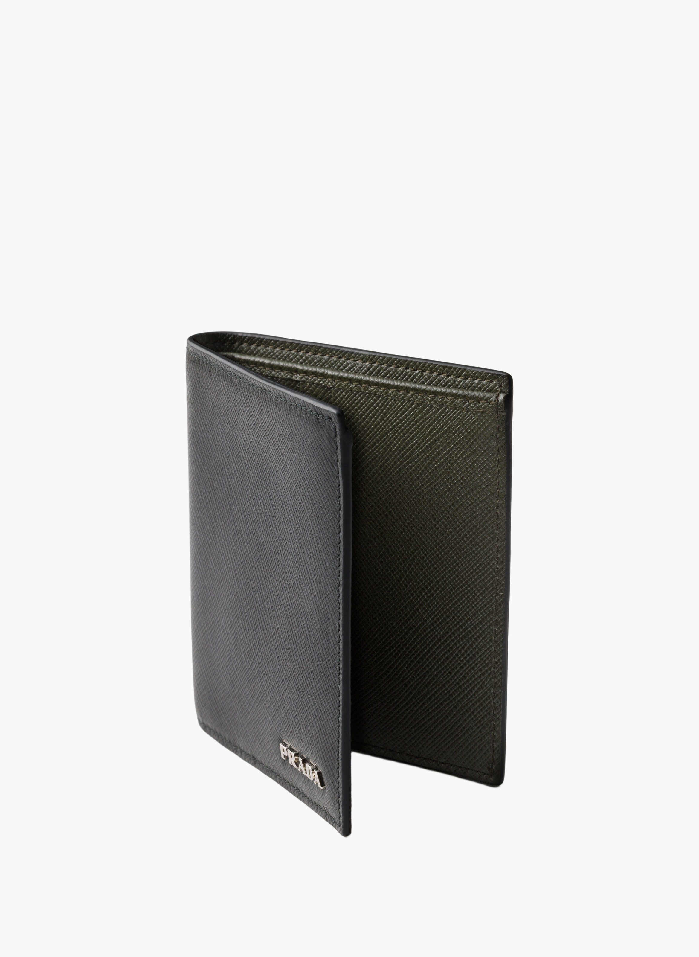 Portefeuille en cuir saffiano PRADA Noir
