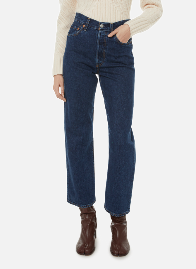 Ribcage Straight Ankle Jeans in Cotton denim LEVI'S