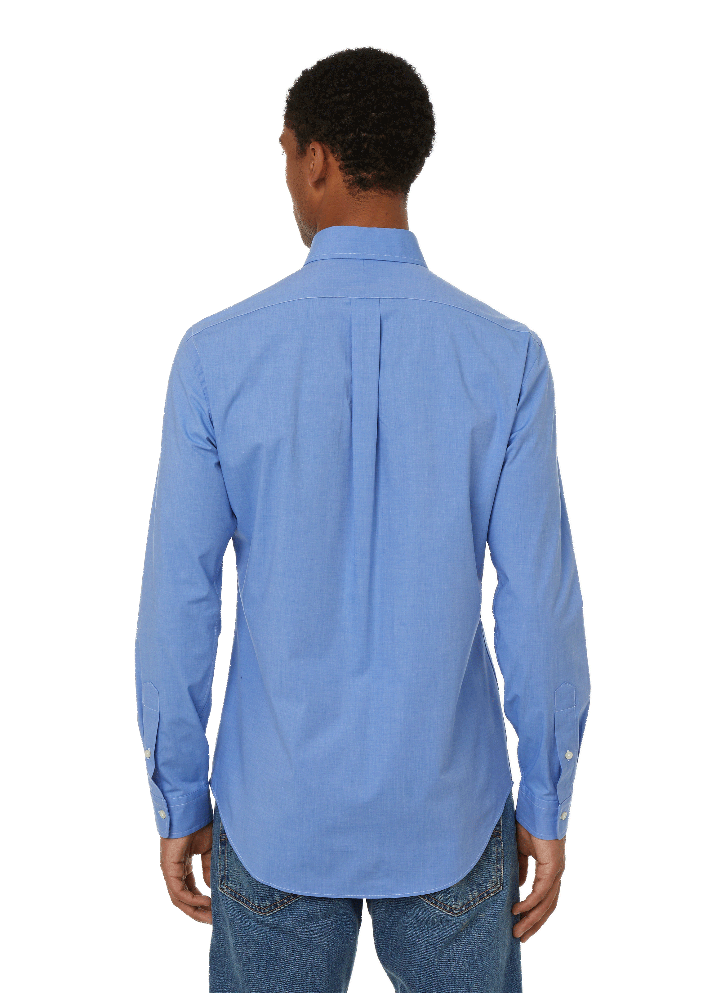Chemise droite en coton stretch POLO RALPH LAUREN Bleu