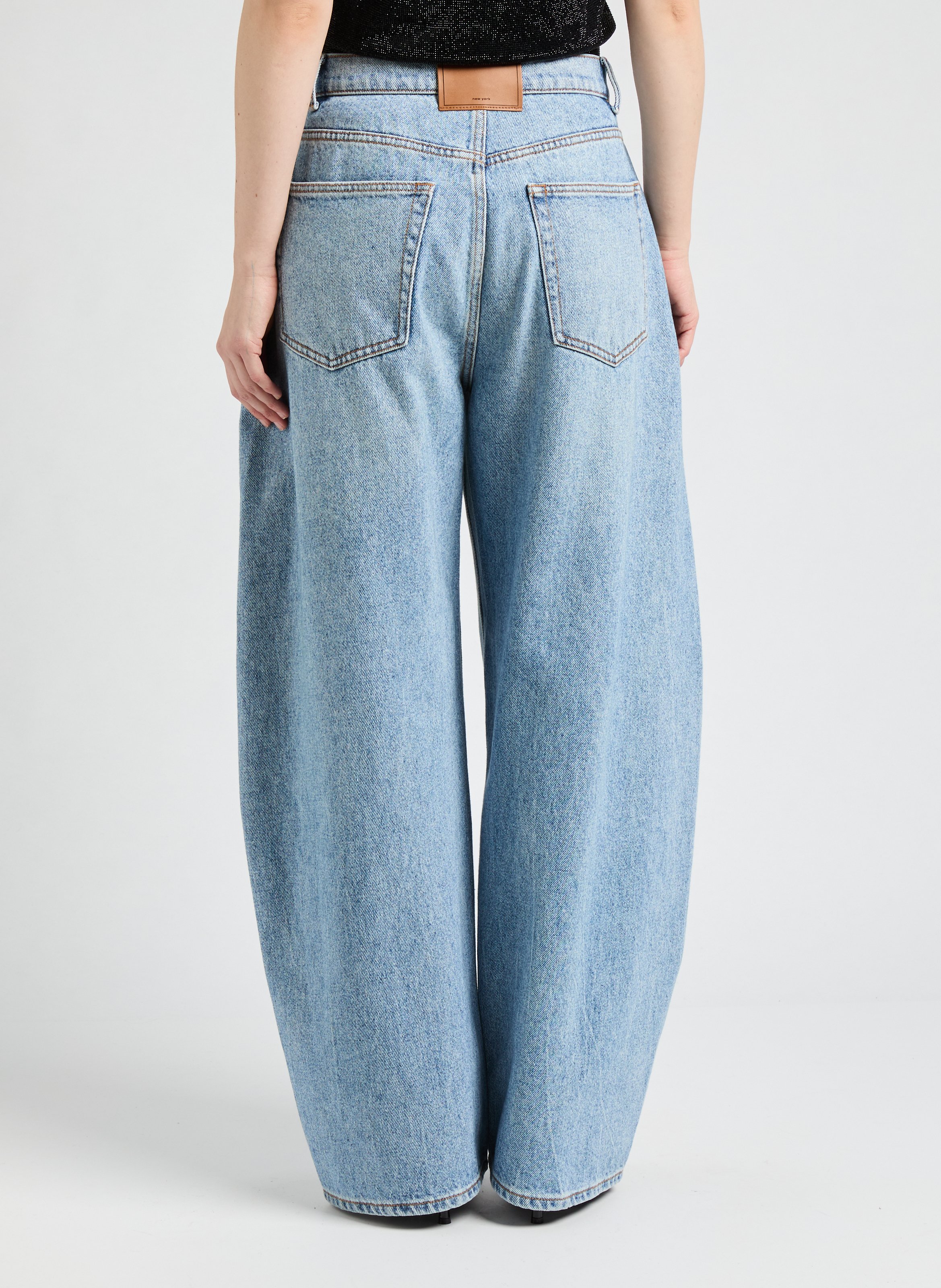 Jean oversize arrondi ALEXANDER WANG Bleu