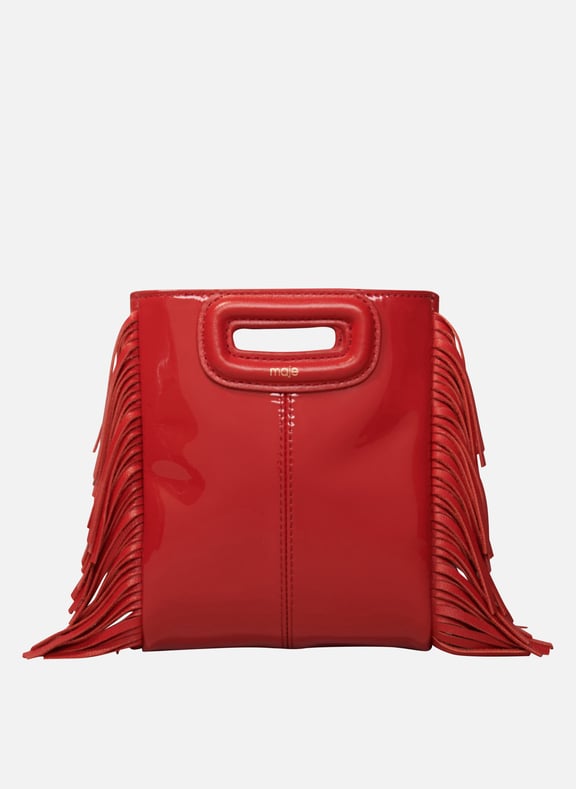 Sac bandoulière en cuir vernis m mini Rouge by MAJE MAJE Sac bandoulière en cuir vernis m mini Rouge