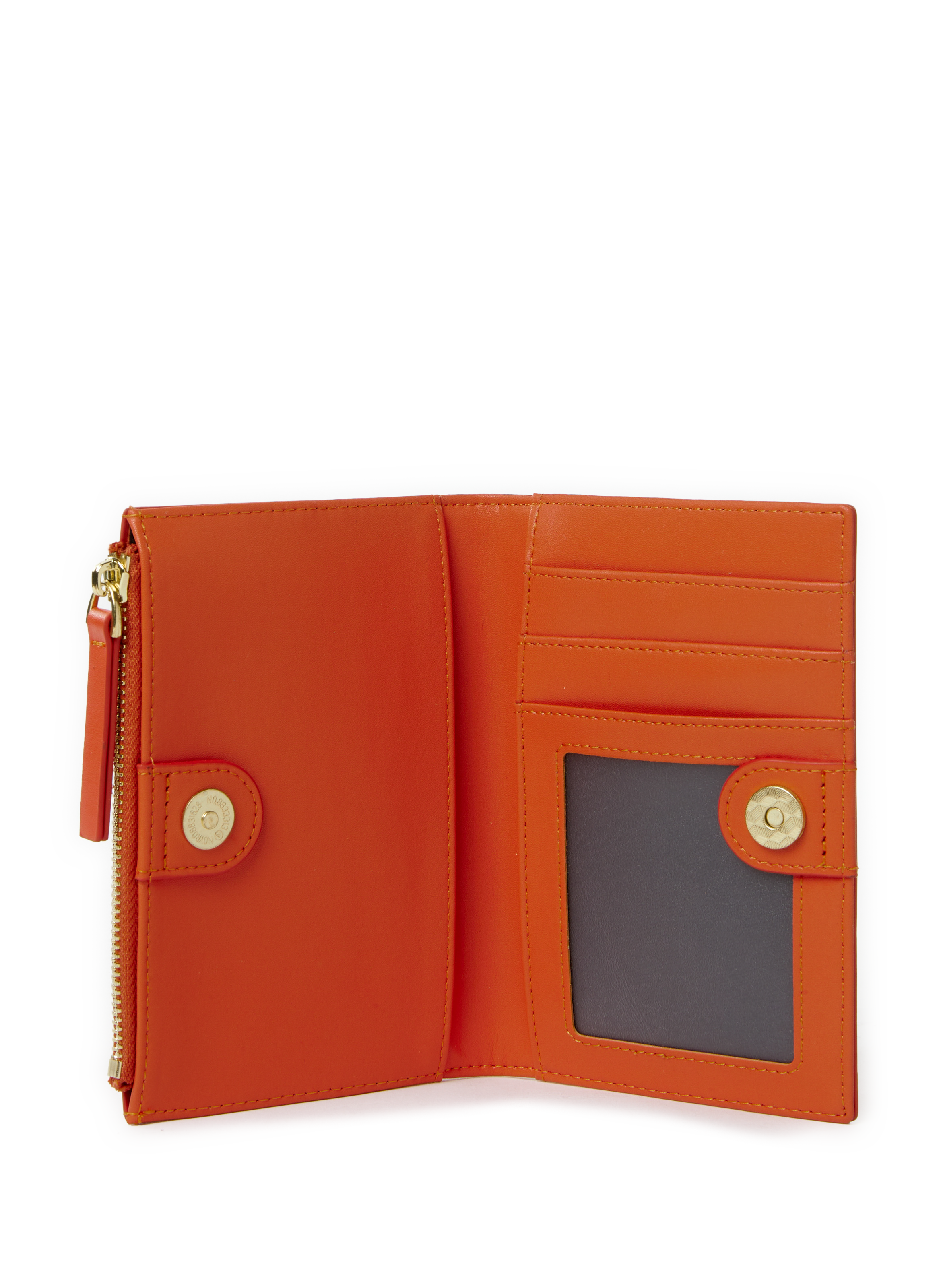 Smooth leather wallet SAISON 1865 Orange