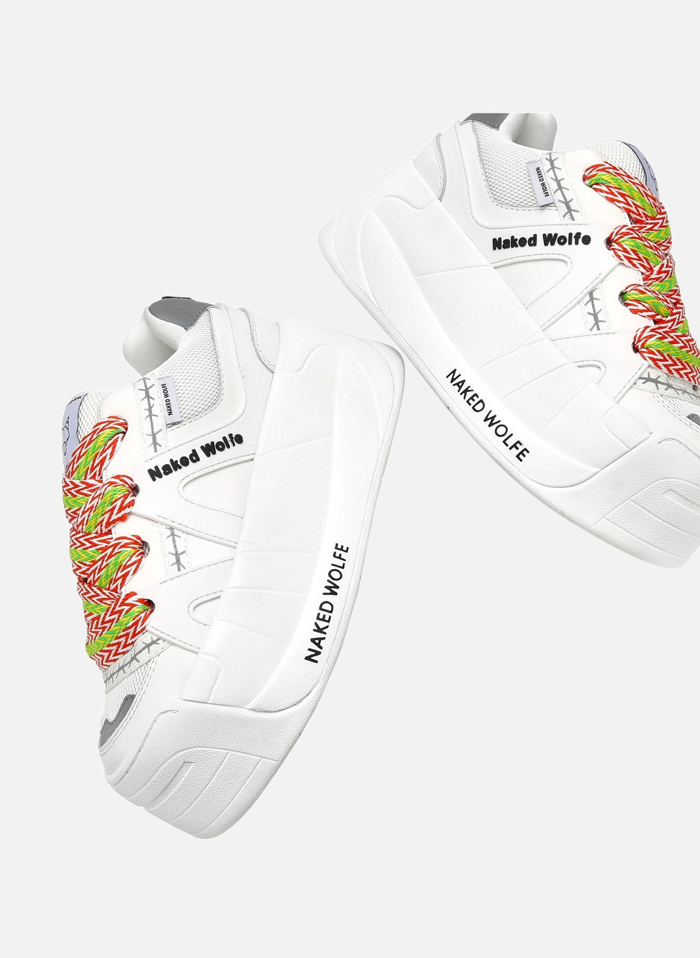 Baskets slider NAKED WOLFE Blanc