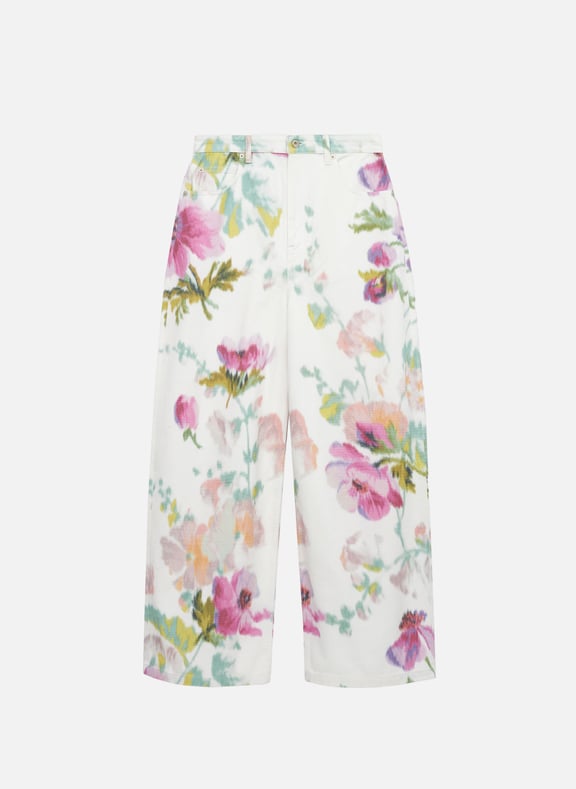 Jean droit fleuri en denim de coton Rose by LOEWE LOEWE Jean droit fleuri en denim de coton Rose