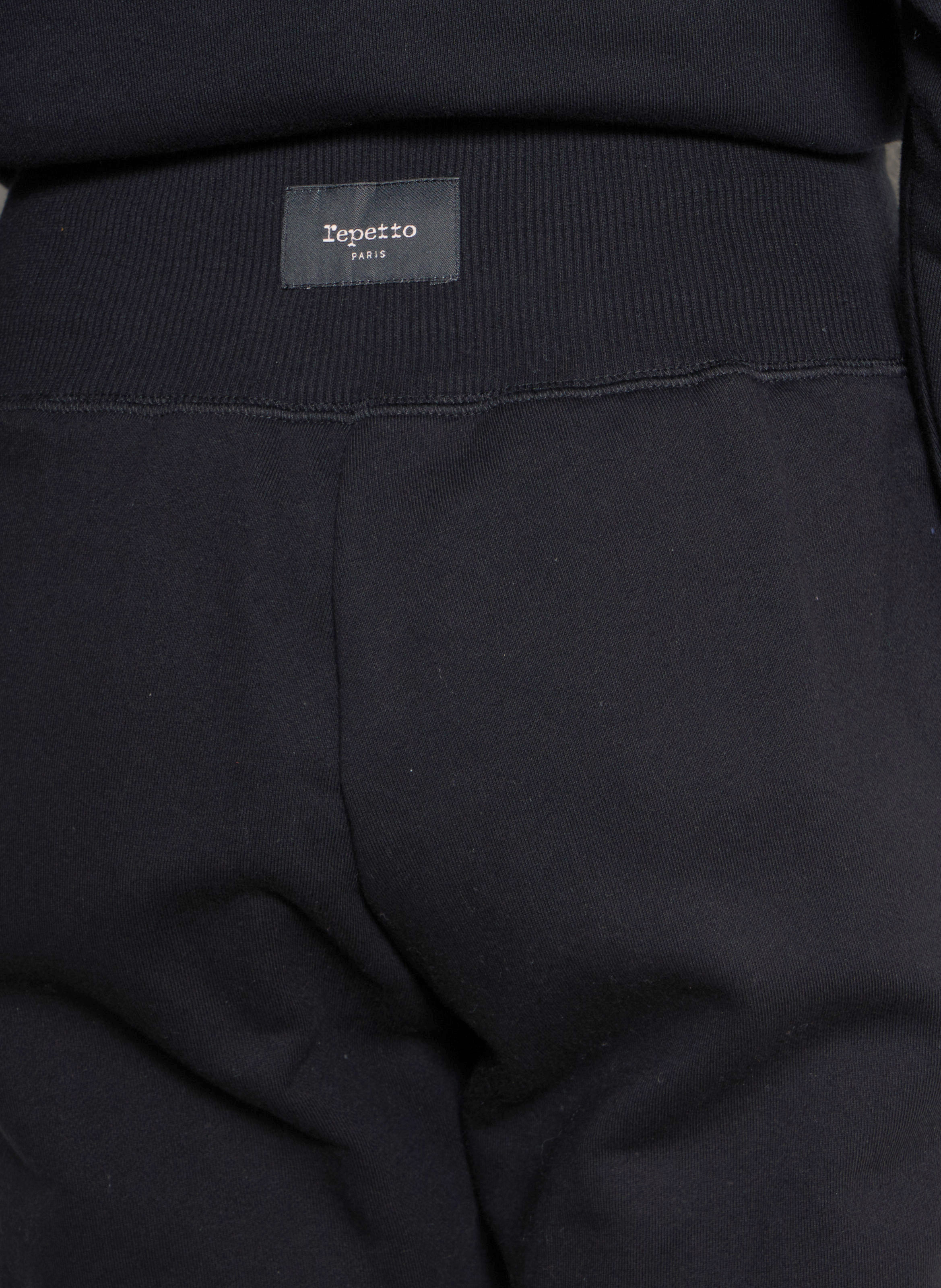 Jogging ajusté taille haute en molleton REPETTO Noir
