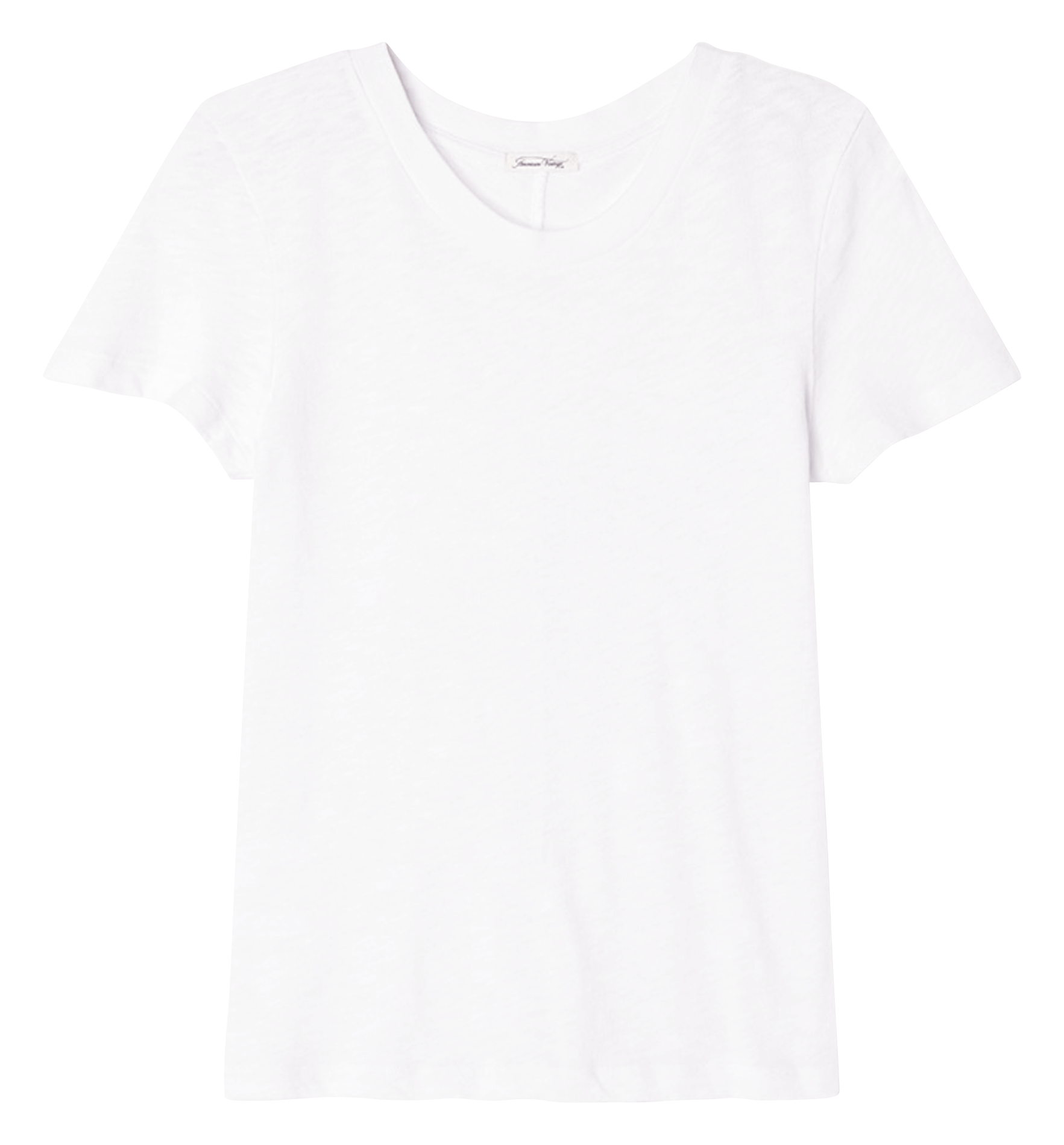Tee-shirt col rond droit en coton sonoma AMERICAN VINTAGE Blanc