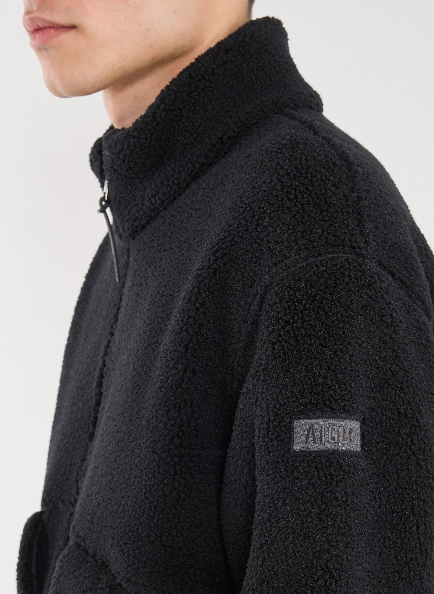 Blouson shearling à col montant AIGLE Noir