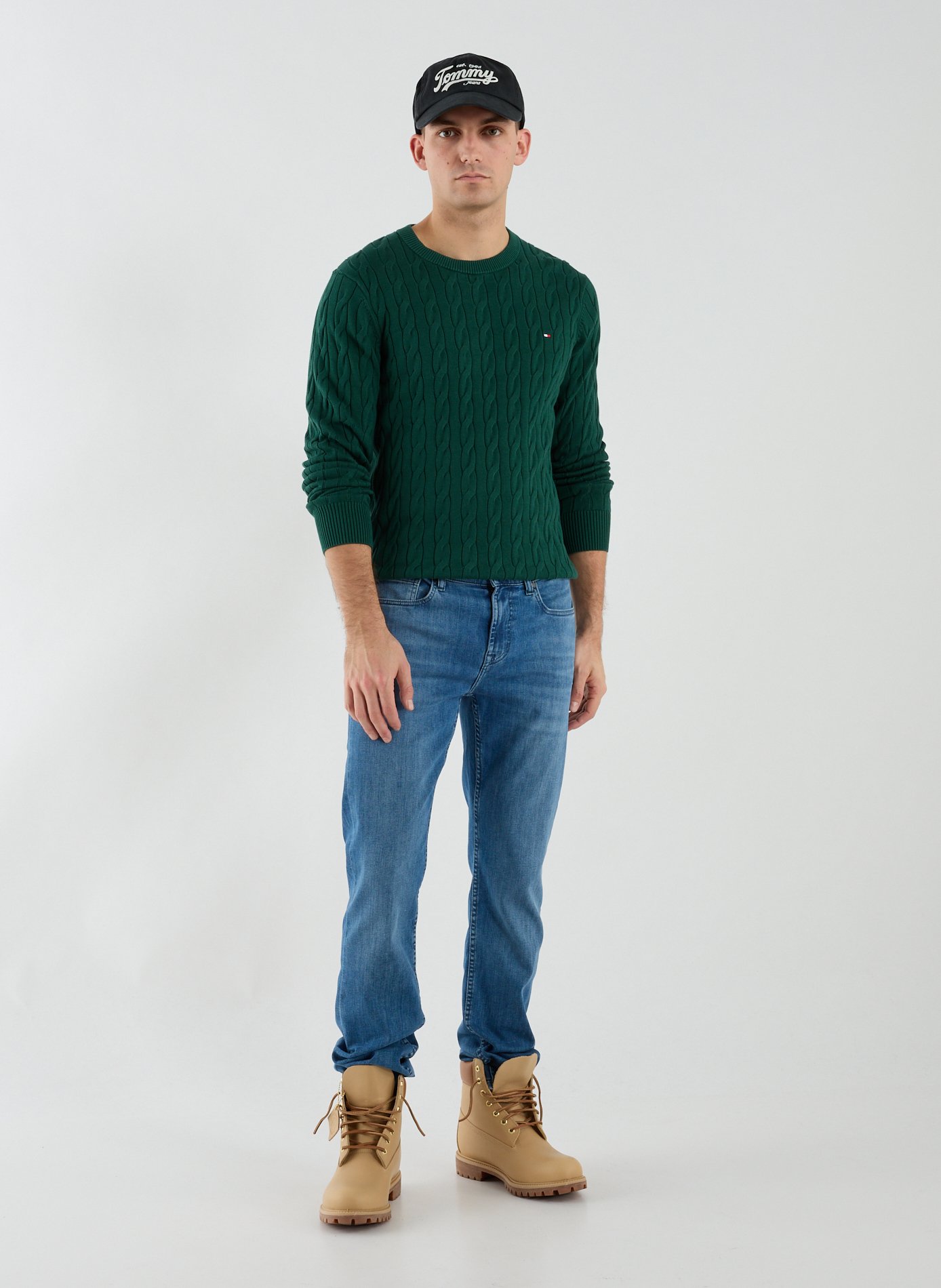 Cable knit jumper TOMMY HILFIGER Green
