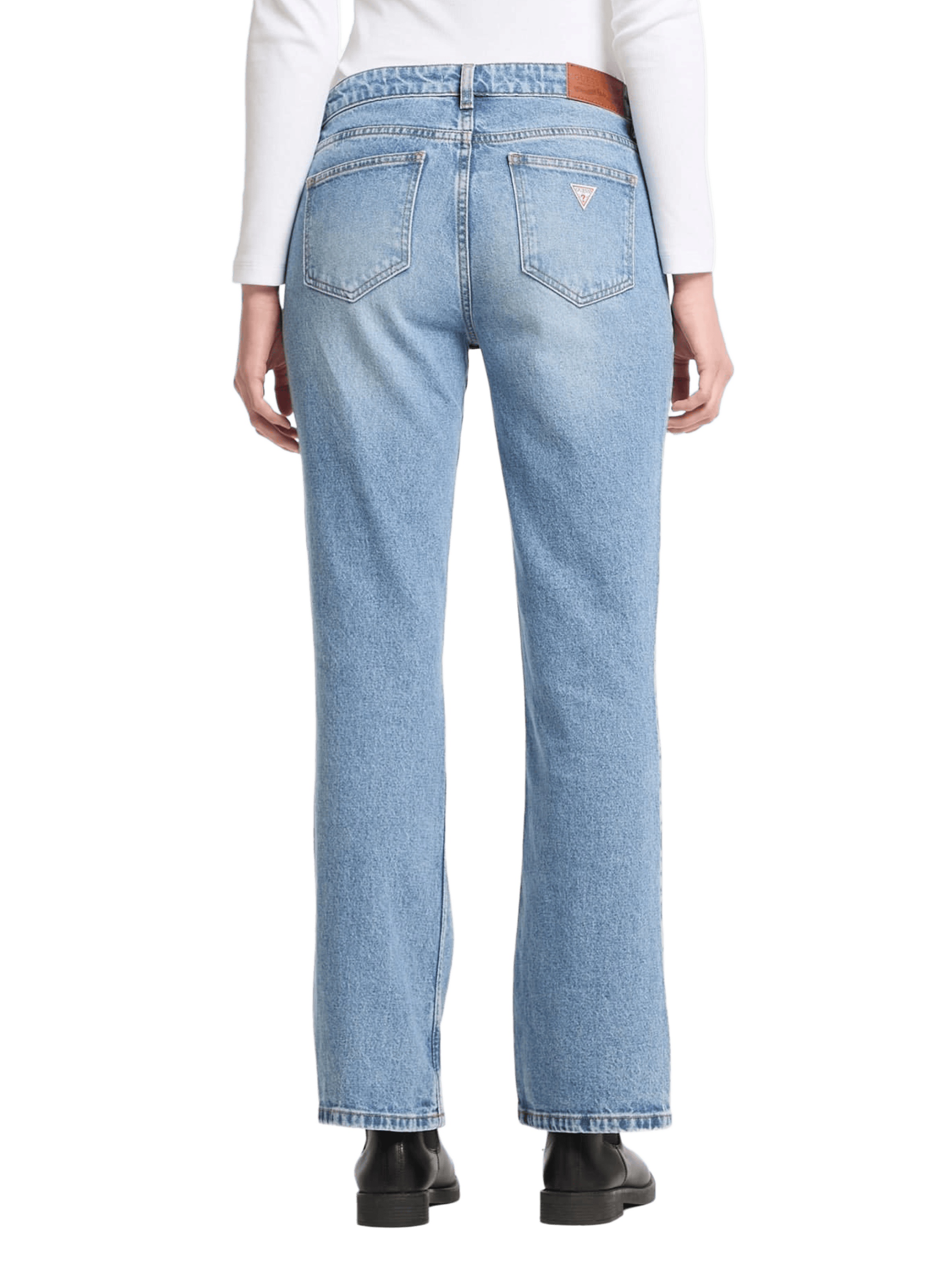 Jean bootcut en coton mélangé GUESS Bleu