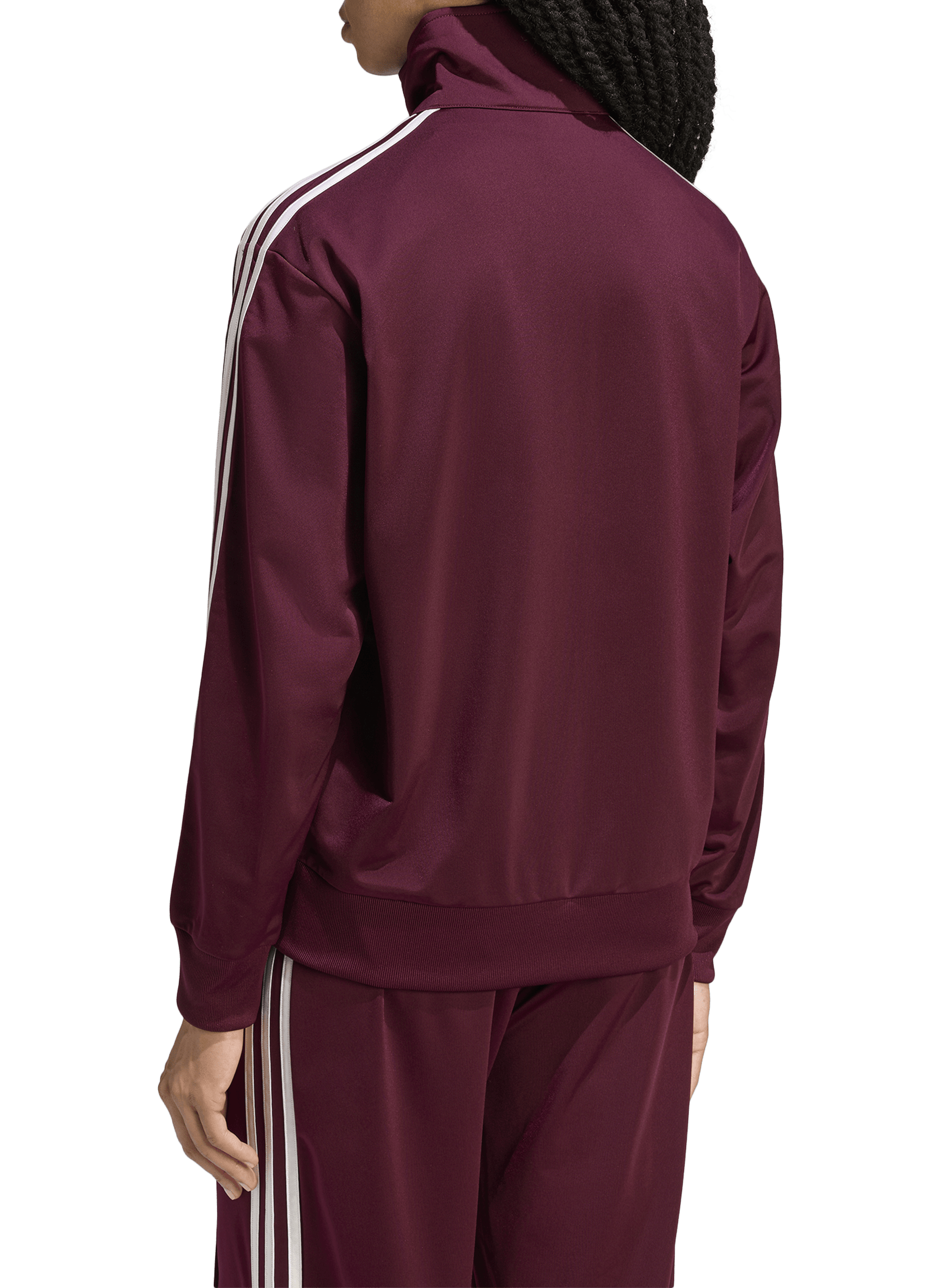 Jacket with high neck logo ADIDAS Brown